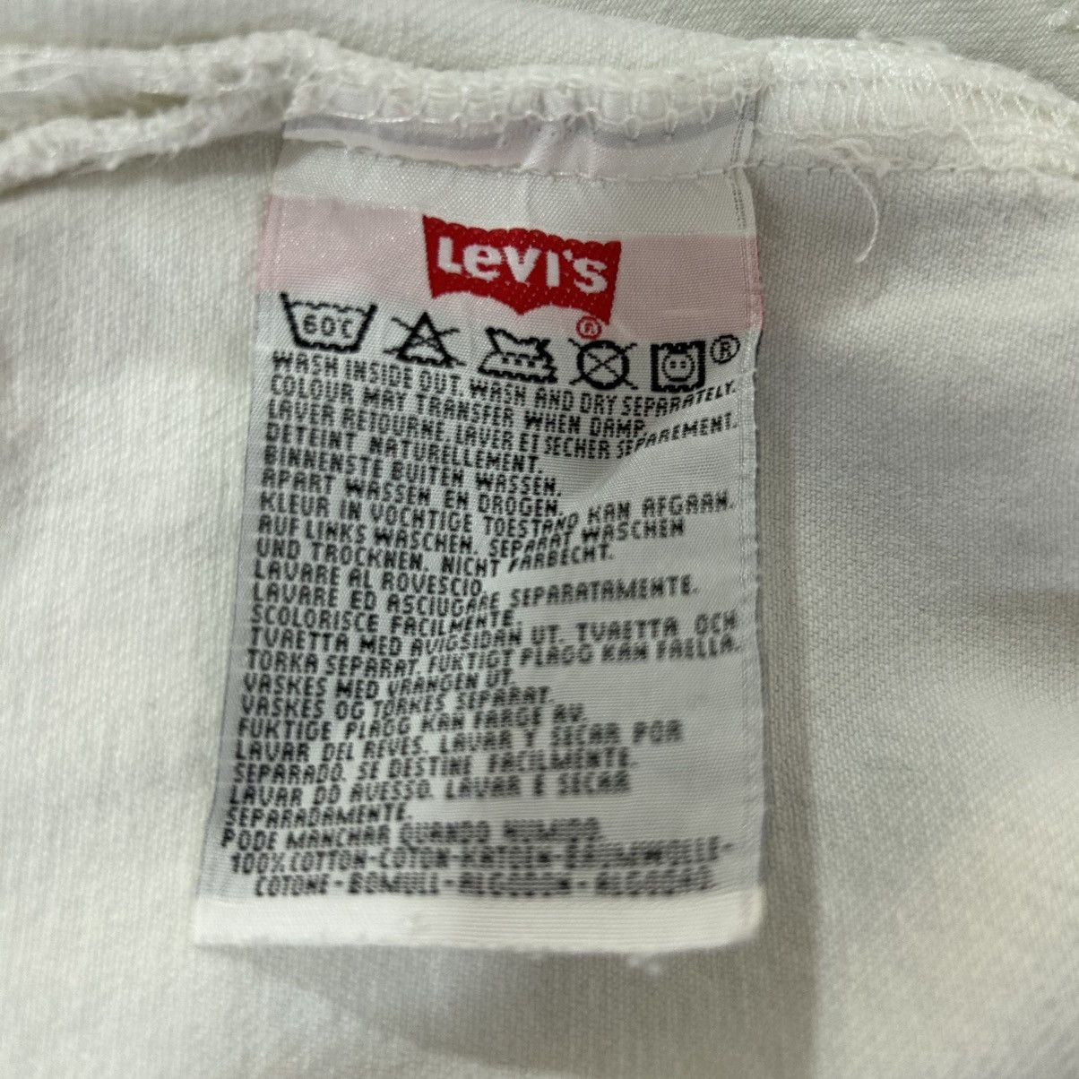 Levi's Vintage Levi’s 501 Made in UK White Denim Size US 30 / EU 46 - 15 Thumbnail