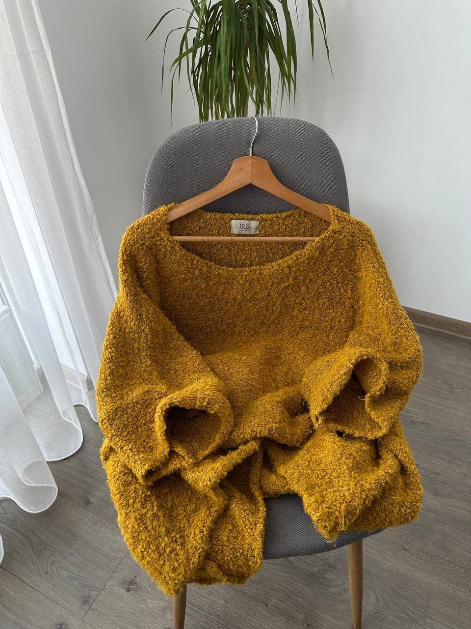 Iris von Arnim × Vintage Vintage Iris Firenze Yellow Cardigan Poncho Sweater Size US L / EU 52-54 / 3 - 13 Thumbnail