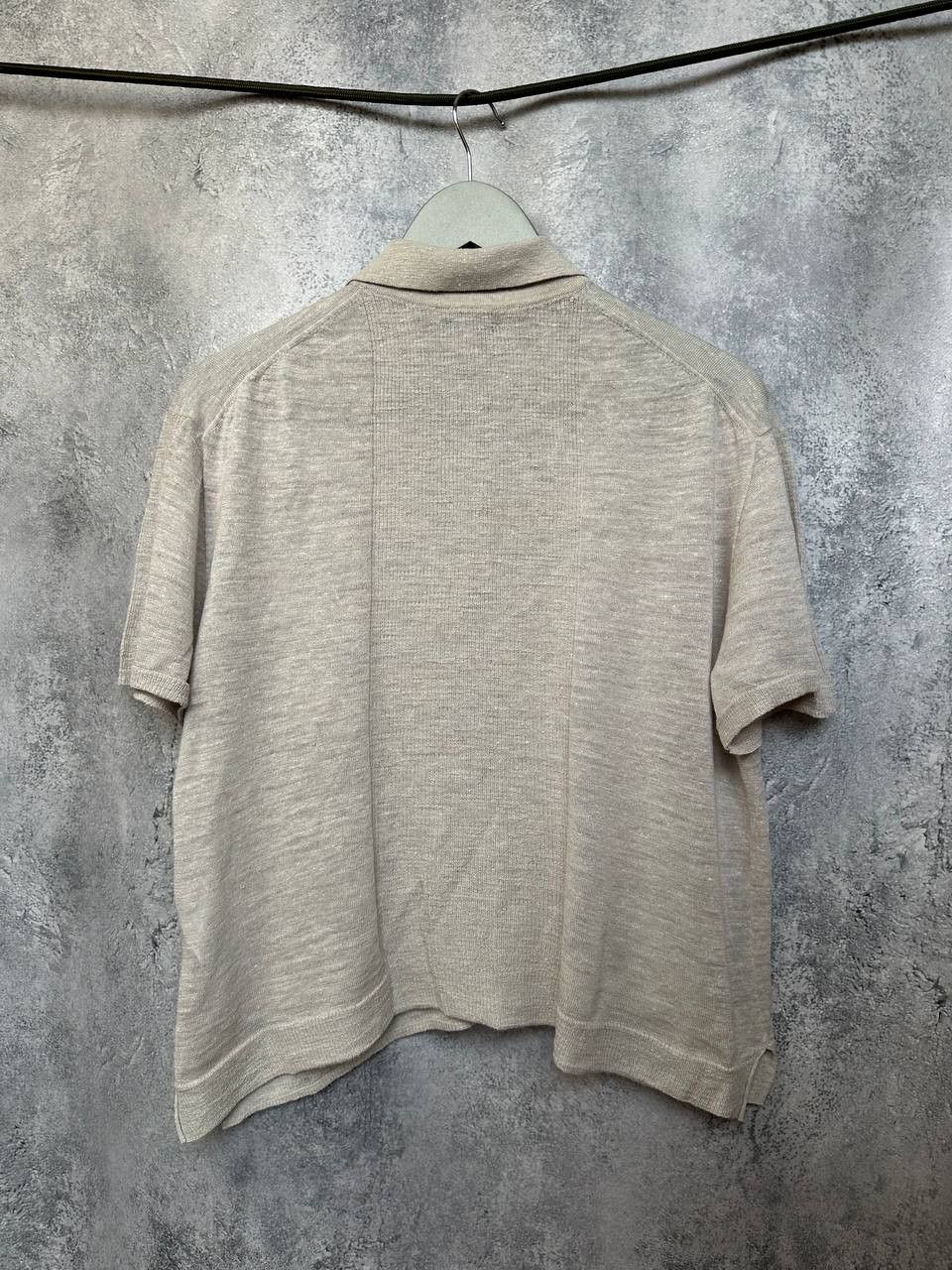 Reiss REISS Jenna Mixed Media Alpaca/Linen Top 1/4 Zip Polo Shirt Size M / US 6-8 / IT 42-44 - 4 Thumbnail
