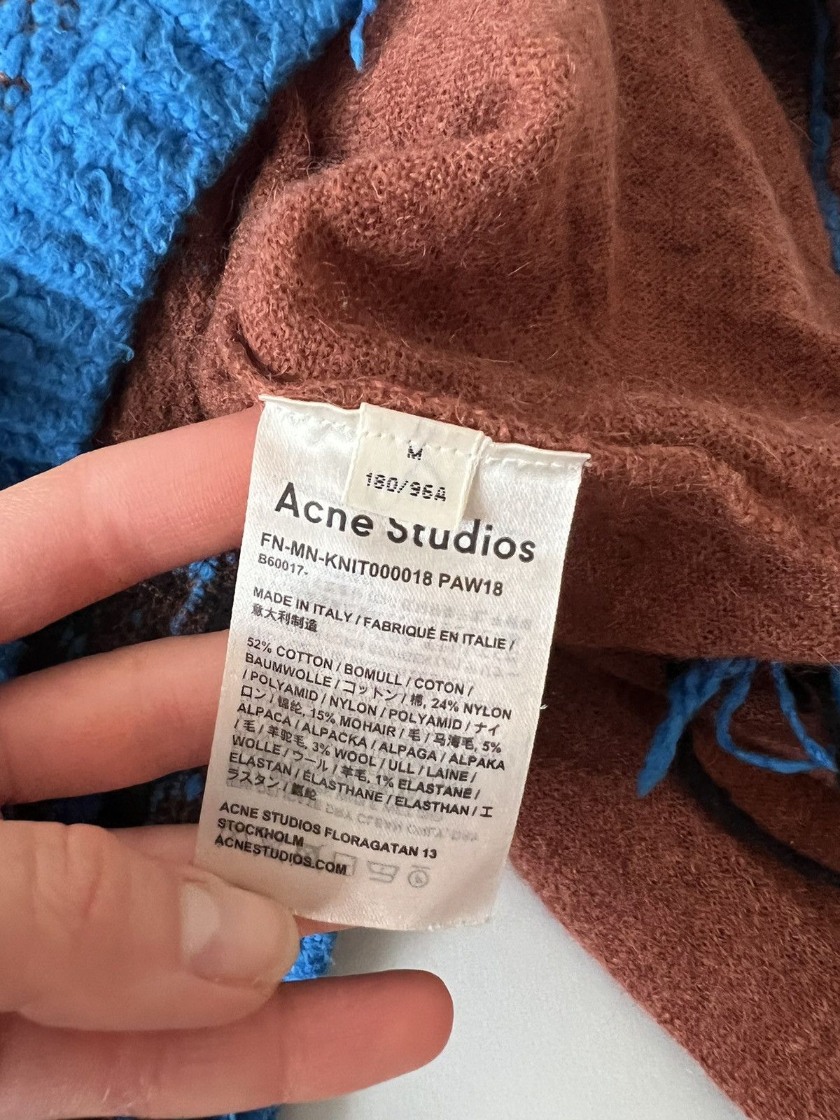 Acne Studios Acne Studios Tri-coloured Sweater Blue Melange Size US M / EU 48-50 / 2 - 7 Thumbnail