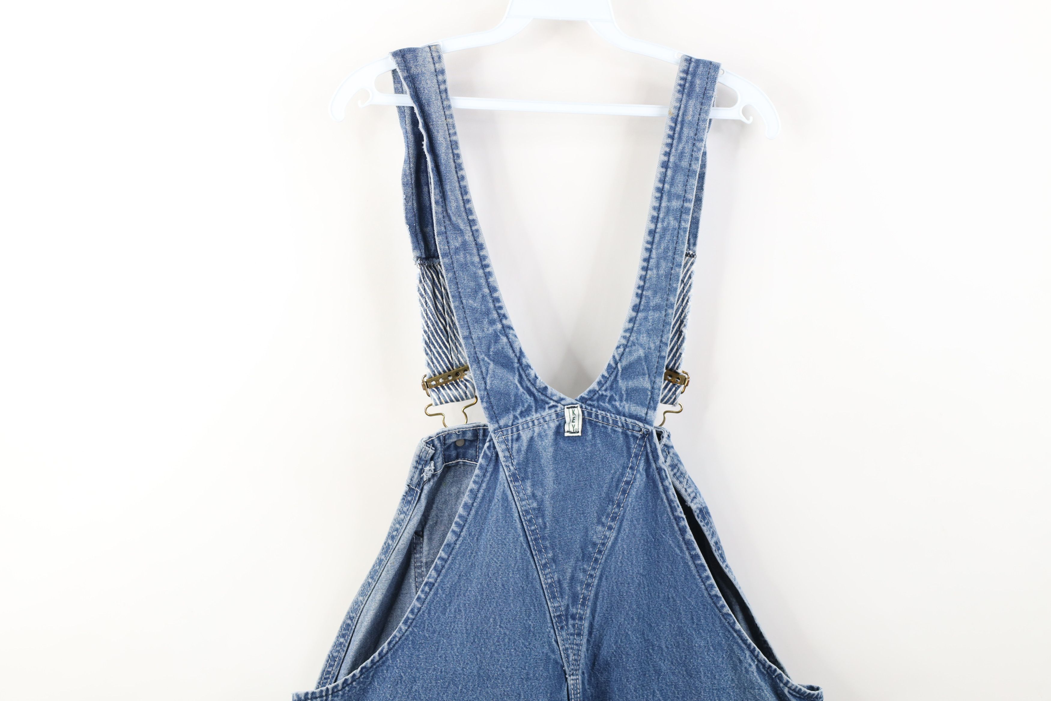 Vintage Vintage 90s Streetwear Thrashed Wide Leg Denim Overalls Size US 42 / EU 58 - 14 Thumbnail