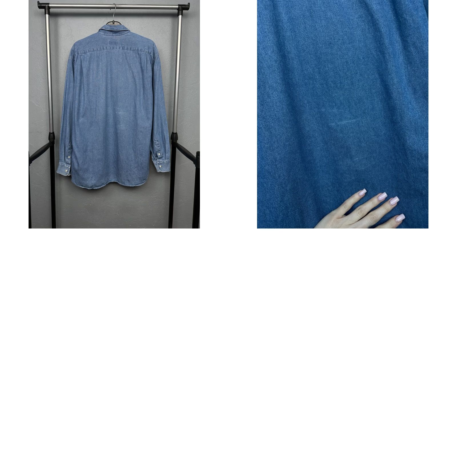 Lacoste Lacoste Denim Long Sleeve Shirt Blue XL Mens Button-Up Vintage Cotton Denim Size US XL / EU 56 / 4 - 8 Thumbnail