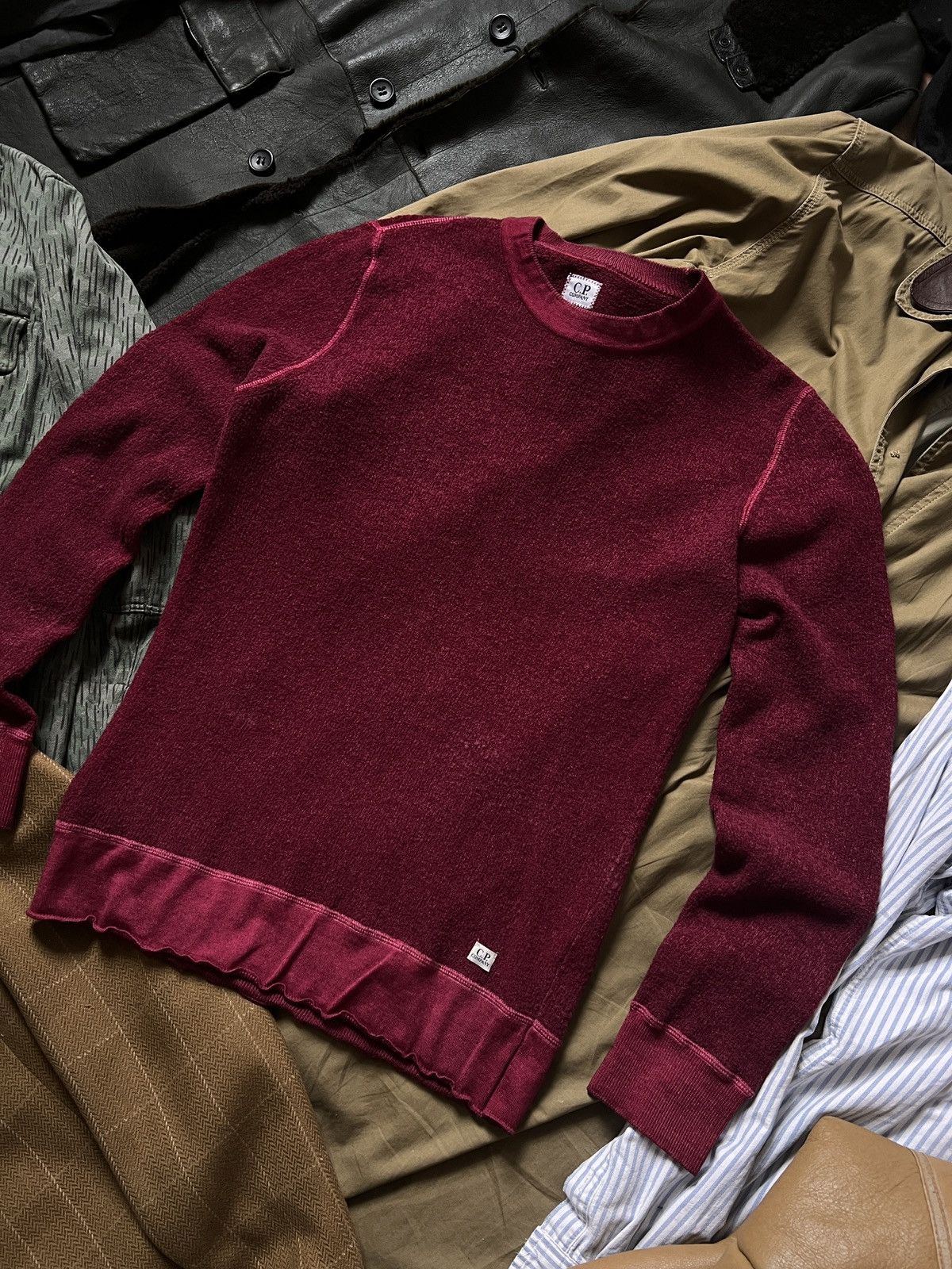 C.P. Company C.P. Company Wool Linen Sweater Burgundy L-XL Size US L / EU 52-54 / 3 - 5 Thumbnail