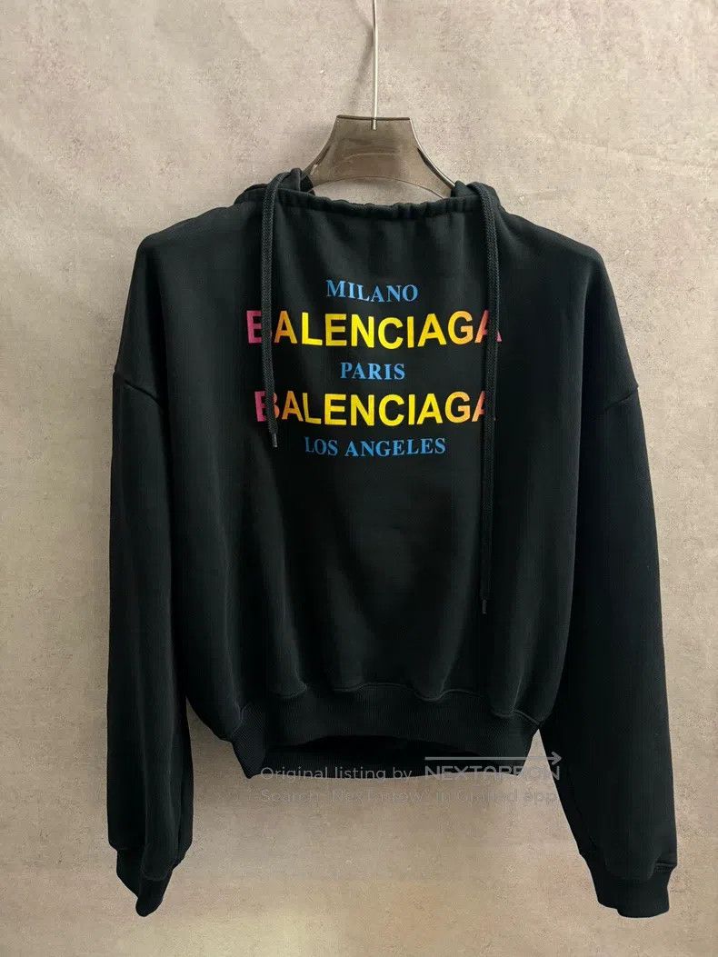 Balenciaga Balenciaga City Limited Gradient Rainbow Letter Black Hood Size US S / EU 44-46 / 1 - 1 Thumbnail