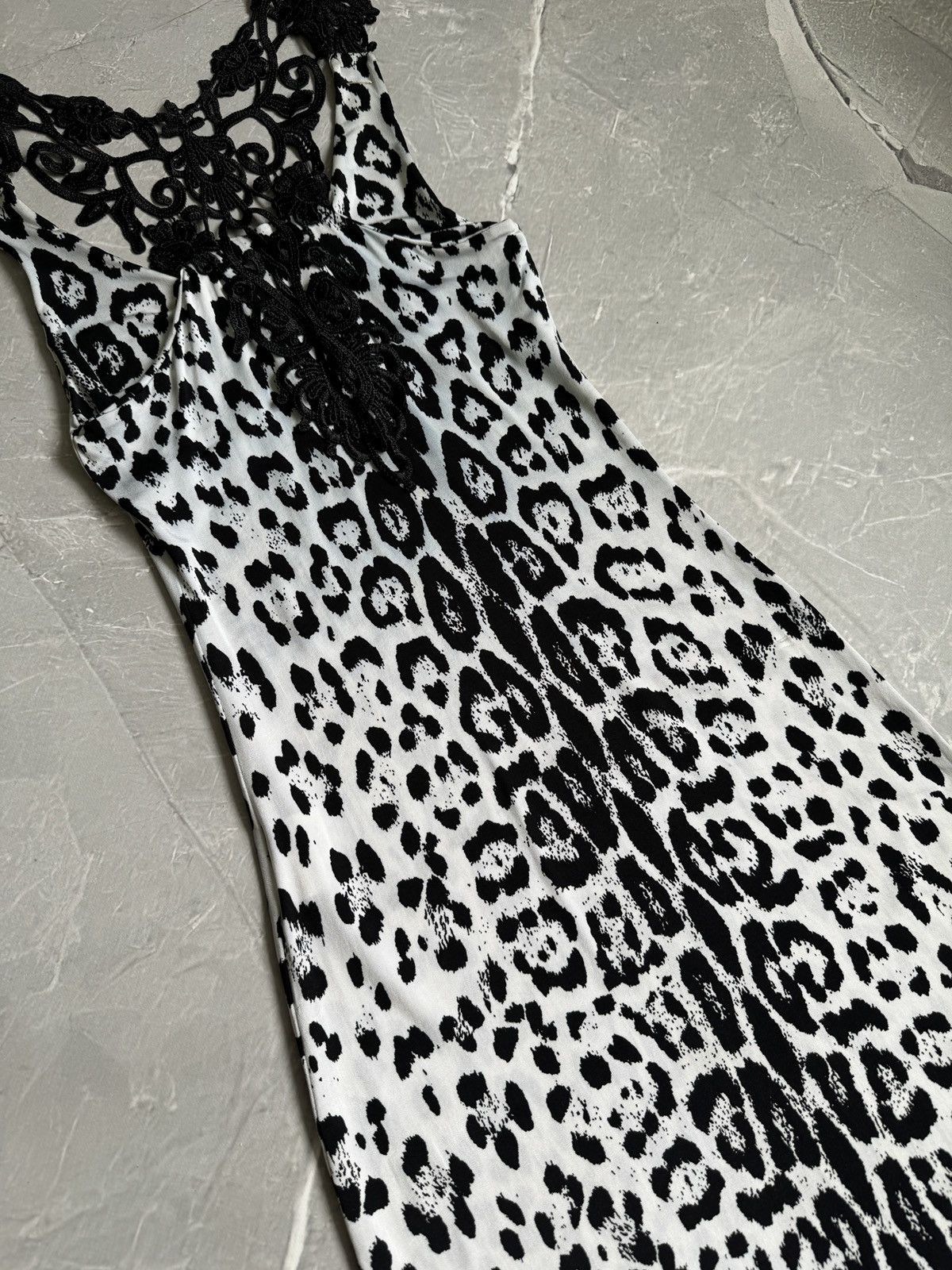 Roberto Cavalli Vintage 2006 Roberto Cavalli Lace Leopard Print Slim Dress Size S / US 4 / IT 40 - 18 Thumbnail