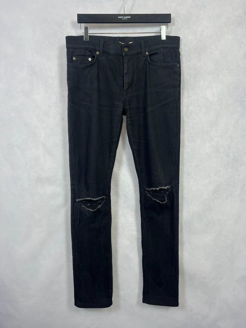 Saint Laurent Paris Saint Laurent Paris 16fwD02 Double Knee Brushed Patchwork R Size US 33 - 1 Thumbnail