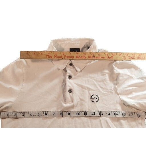 Armani Exchange Armani Exchange Polo Men Sz M White Short Sleeve Designer Pr Size US M / EU 48-50 / 2 - 4 Thumbnail
