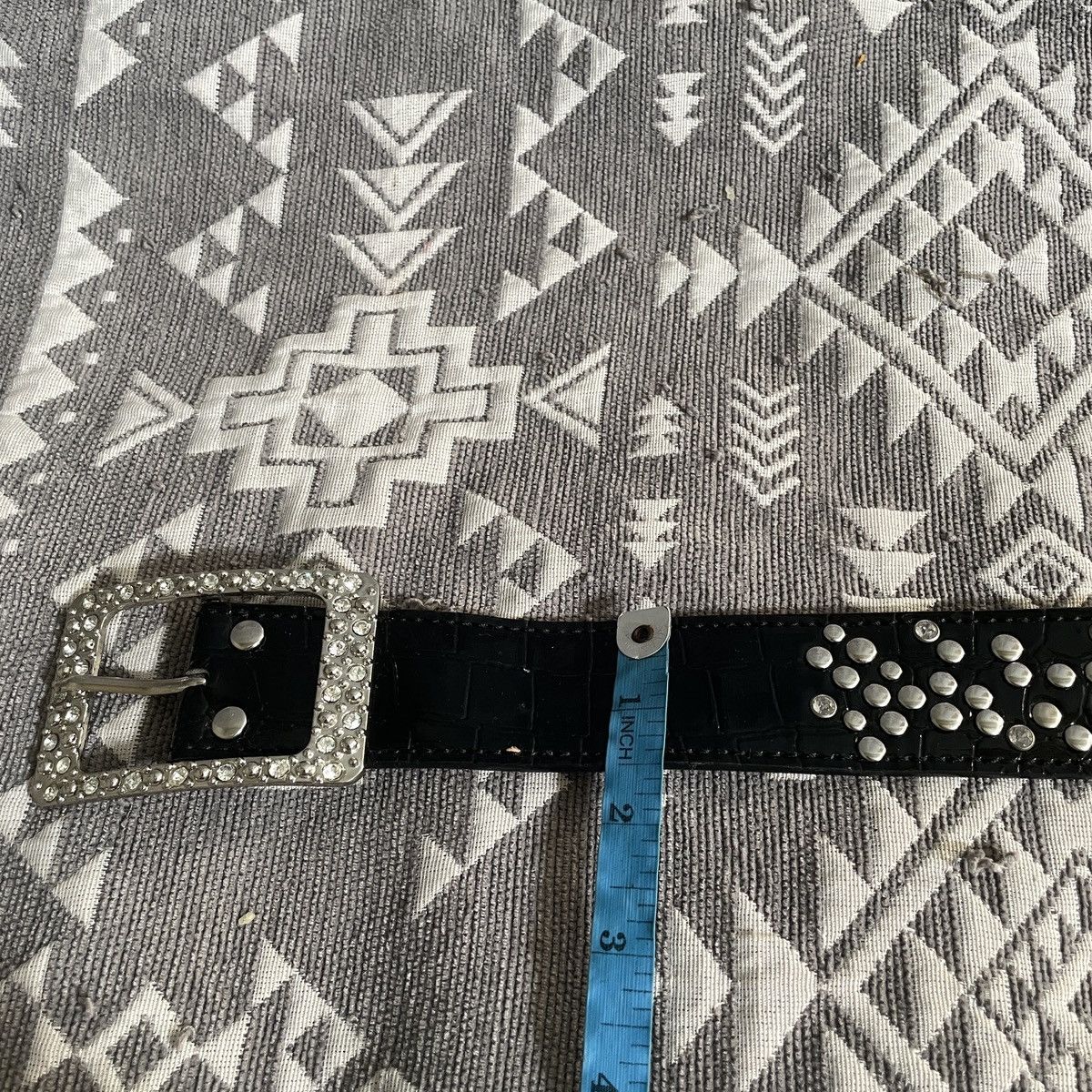 If Six Was Nine Vintage Y2k studded rhinestones buckle belts kapital style Size ONE SIZE - 7 Thumbnail