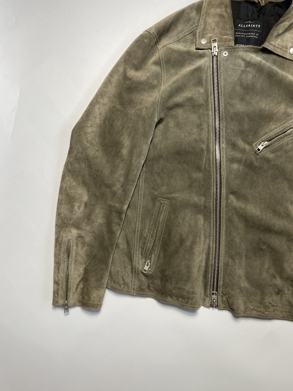 Allsaints Allsaints Crawley Calf Suede Biker Leather Jacket Size US XL / EU 56 / 4 - 3 Thumbnail