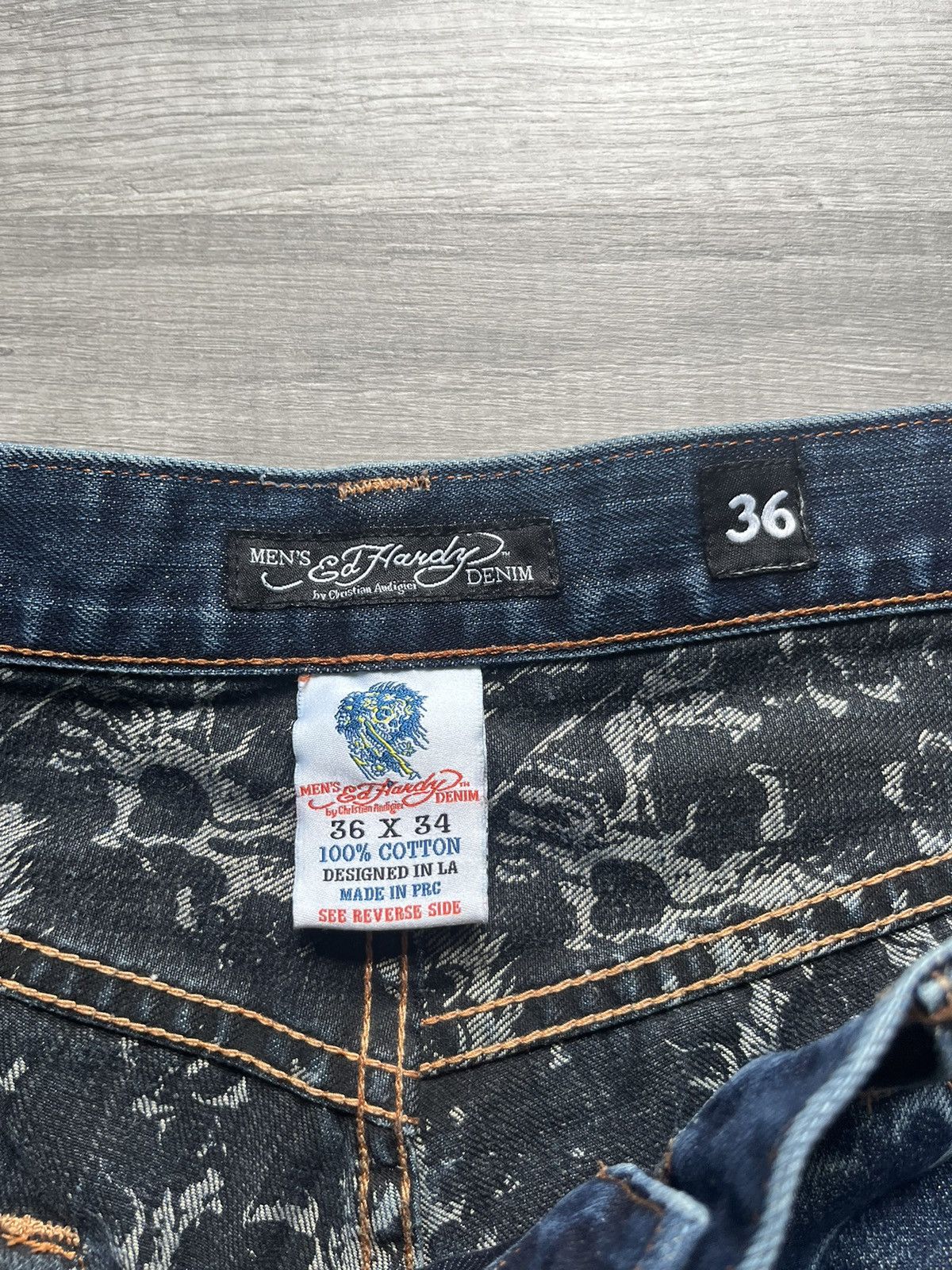 Ed Hardy Ed Hardy Men's Jeans 36x34 Size US 36 / EU 52 - 4 Thumbnail