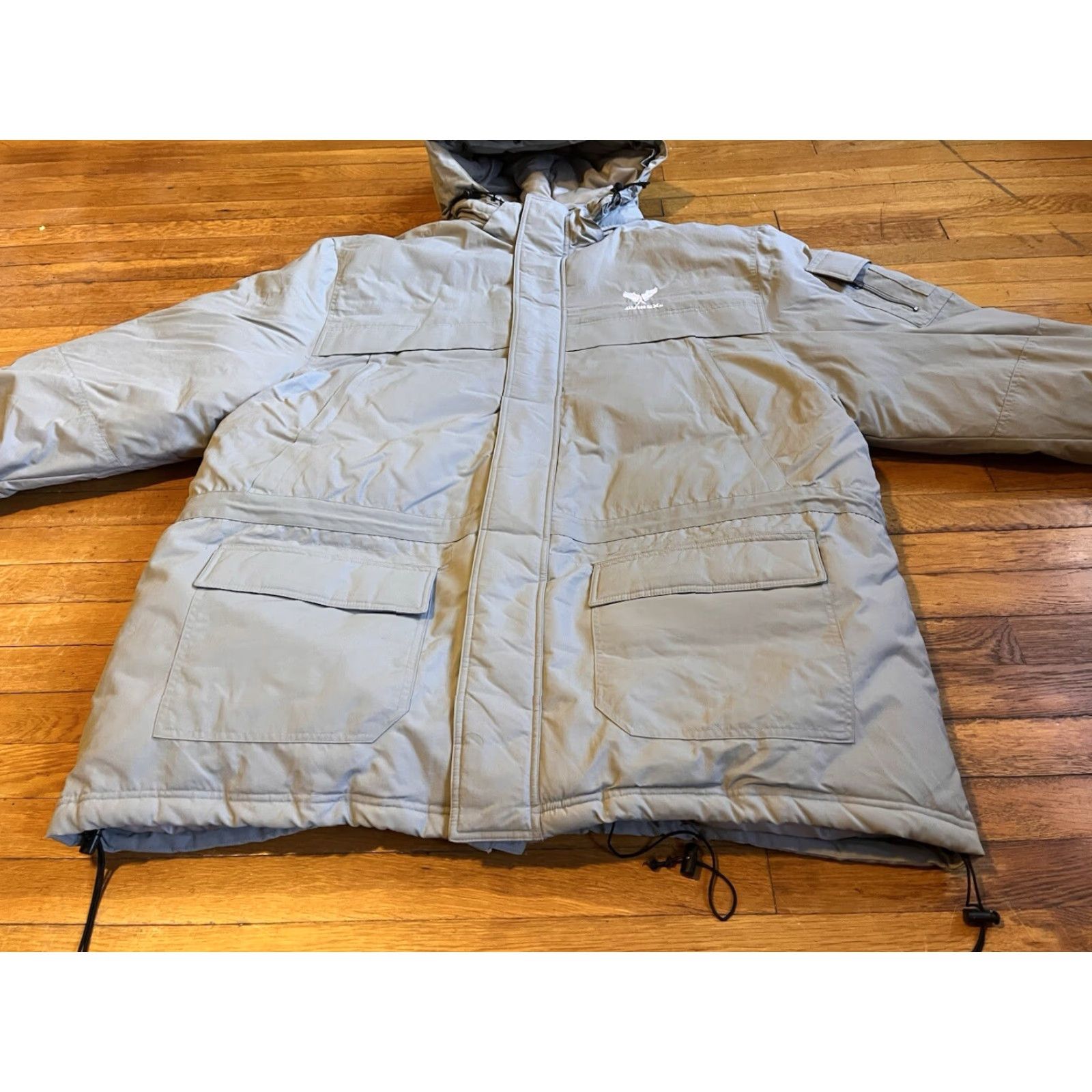 Avirex VINTAGE Avirex Hooded Puffer Jacket Men’s 4XL Grey Y2K Jacket Size US XXL / EU 58 / 5 - 2 Thumbnail