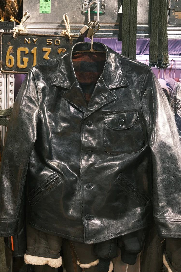 Japanese Brand Black Leather Work Jacket Size M Size US M / EU 48-50 / 2 - 1 Thumbnail