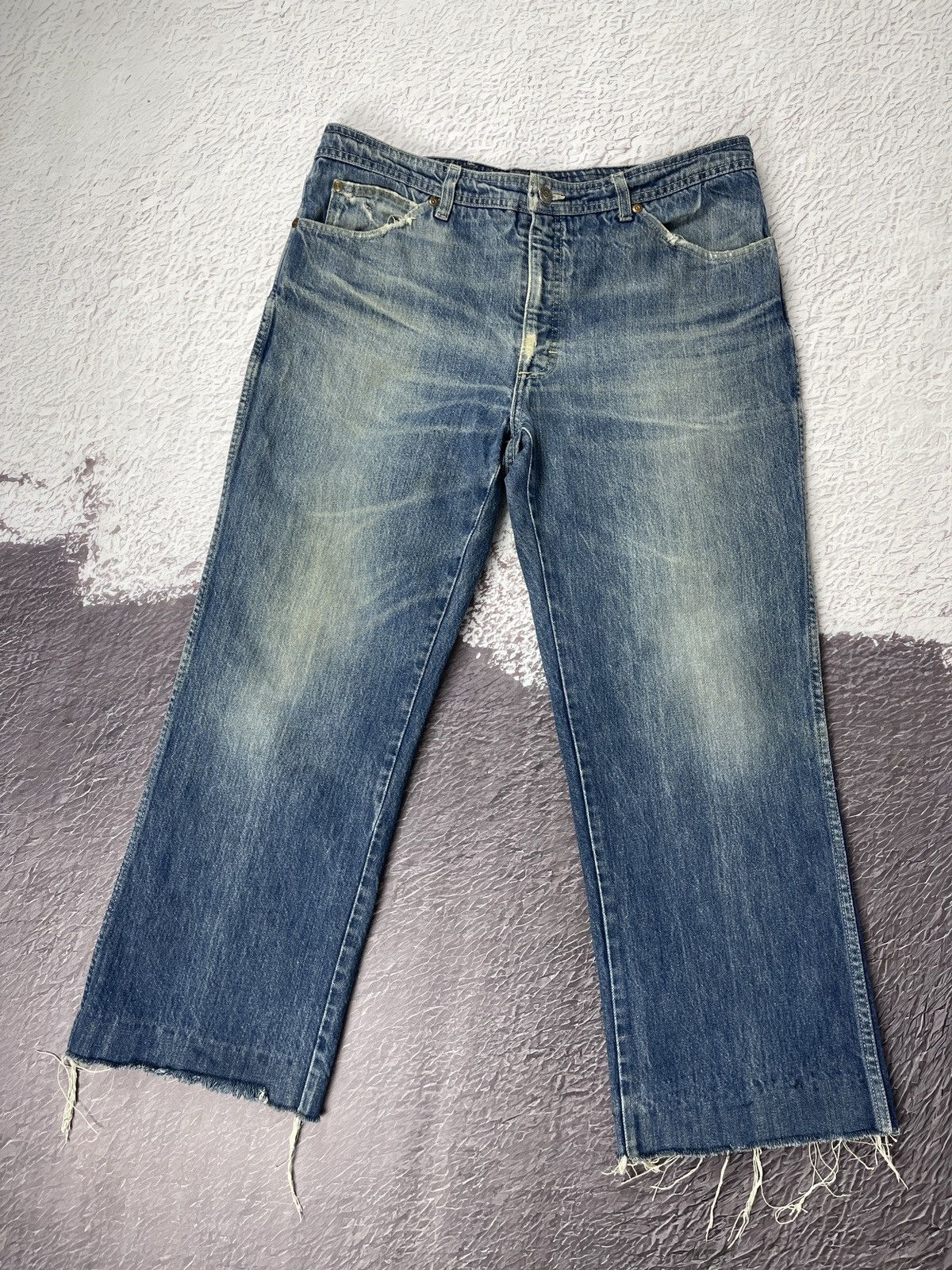 Oscar De La Renta Oscar de la Renta vintage distressed cropped denim jeans Size US 36 / EU 52 - 1 Thumbnail
