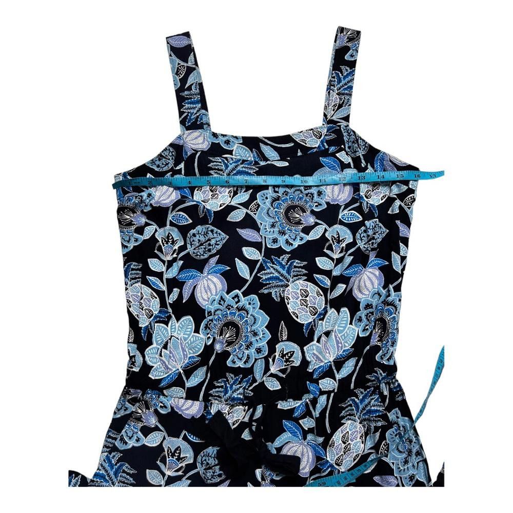 Designer Loft l Blue Pineapple Floral Print Jumpsuit Size 0 Size 25" / US 0 / IT 36 - 4 Thumbnail