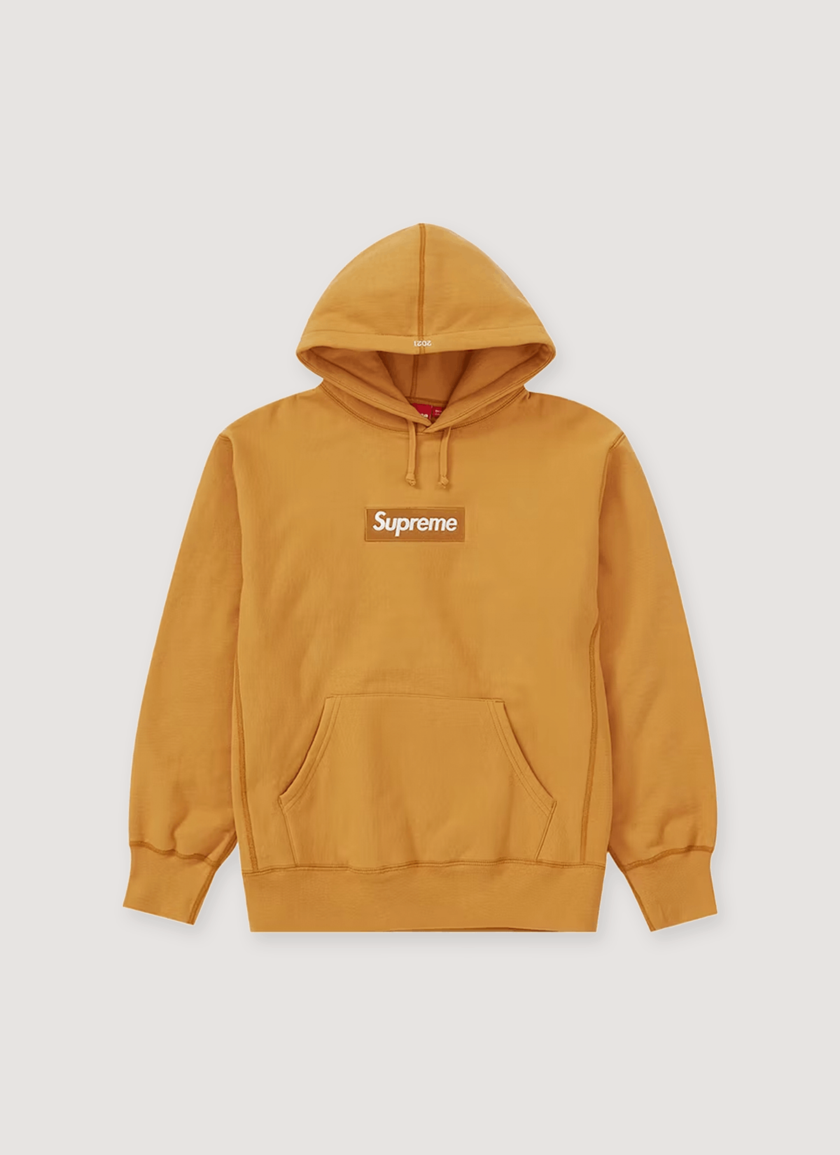 Supreme FW21 Box Logo Sweatshirt Light Mustard Size US M / EU 48-50 / 2 - 1 Preview
