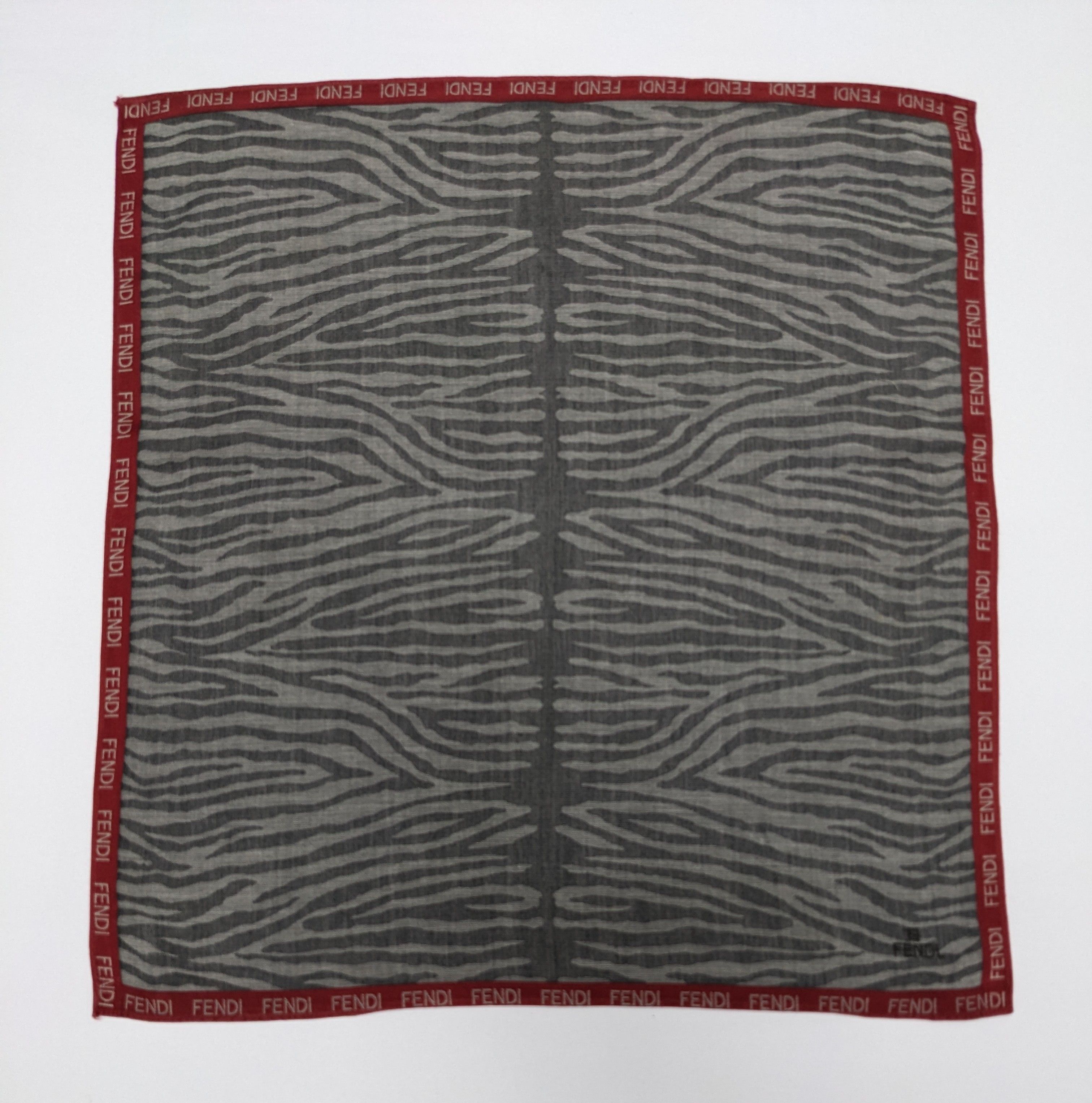 Fendi Fendi Italian Designer Handkerchief Zebra Pattern Size ONE SIZE - 3 Thumbnail