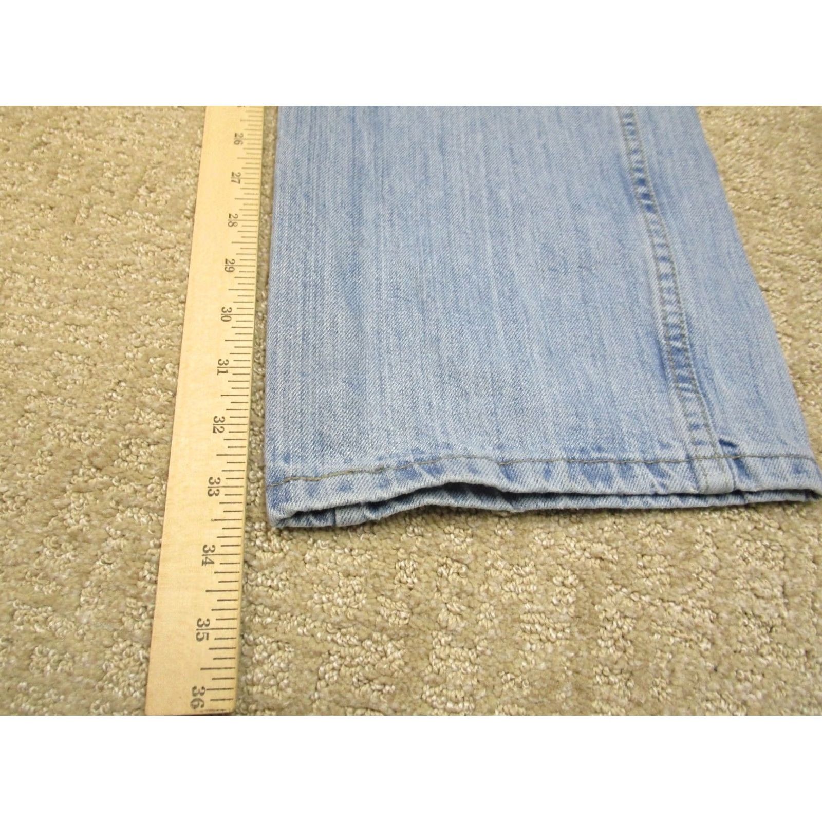 Wrangler Wrangler Retro Jeans Men 31x34 Blue Bootcut Western Pants Light Wash Distressed Jeans Size US 31 - 7 Thumbnail