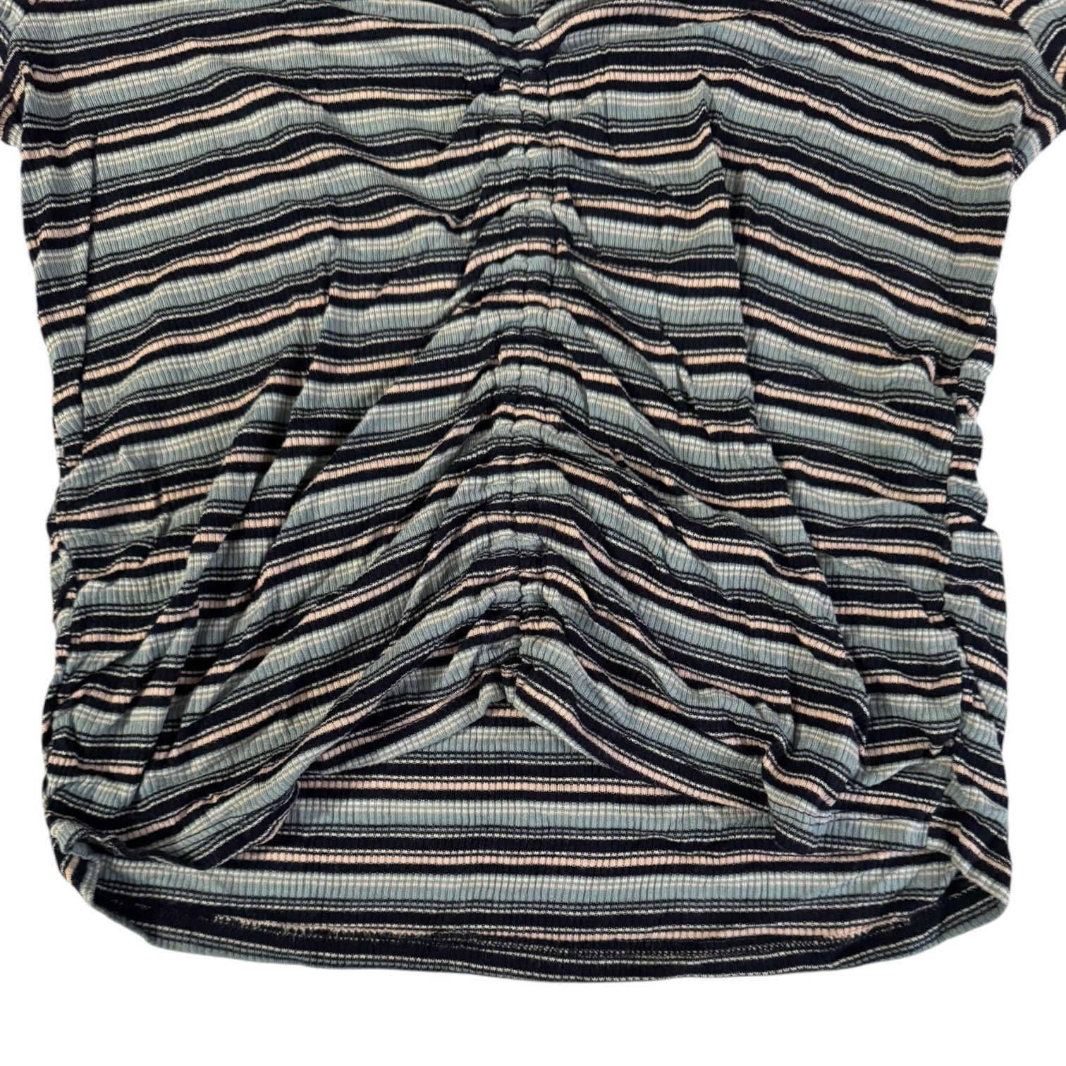 American Rag American Rag Junior’s Blue & Pink Striped Gathered Front Med Size M / US 6-8 / IT 42-44 - 4 Thumbnail