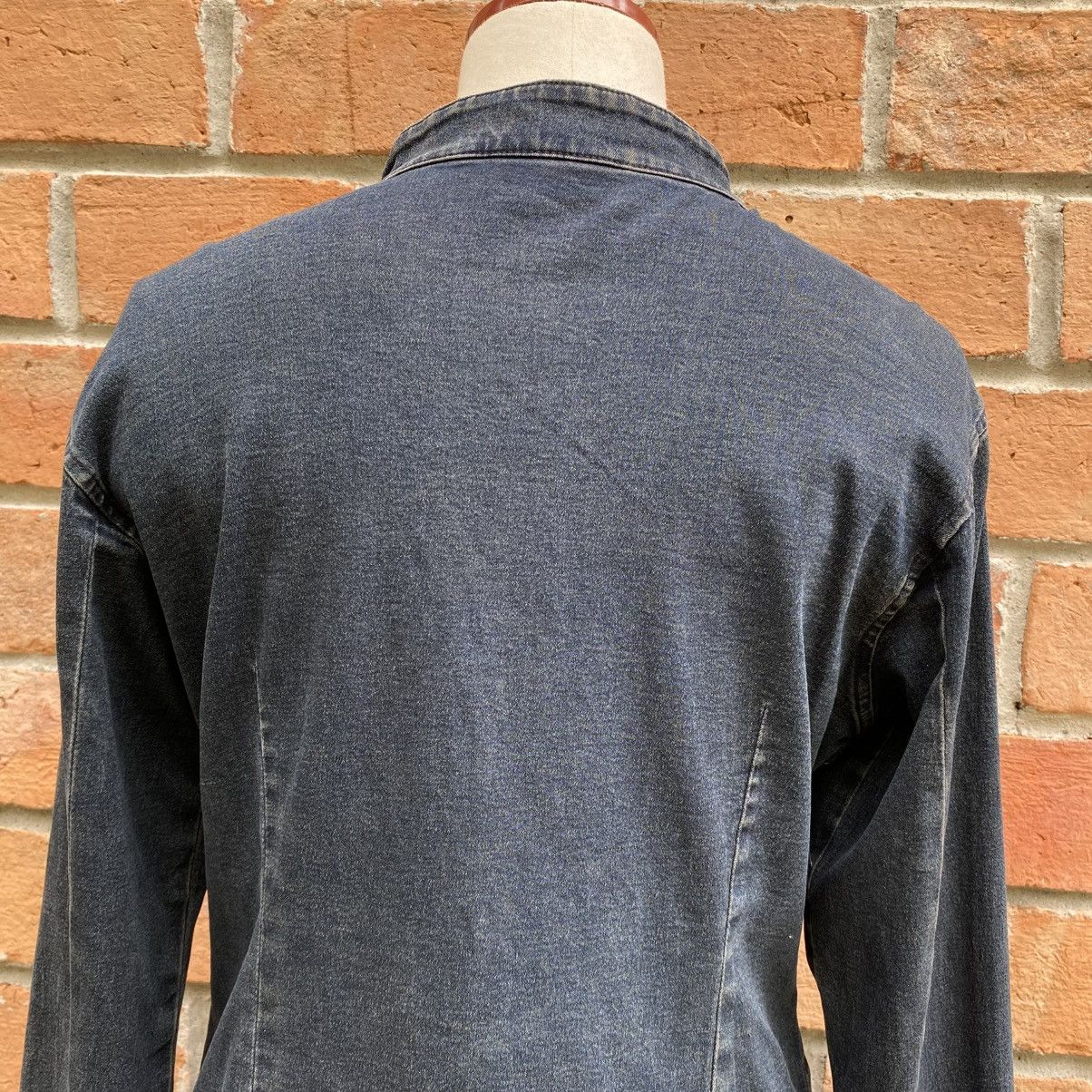 DKNY DKNY JEANS Denim Zip-Up Stand Collar Shirt Size S / US 4 / IT 40 - 5 Thumbnail