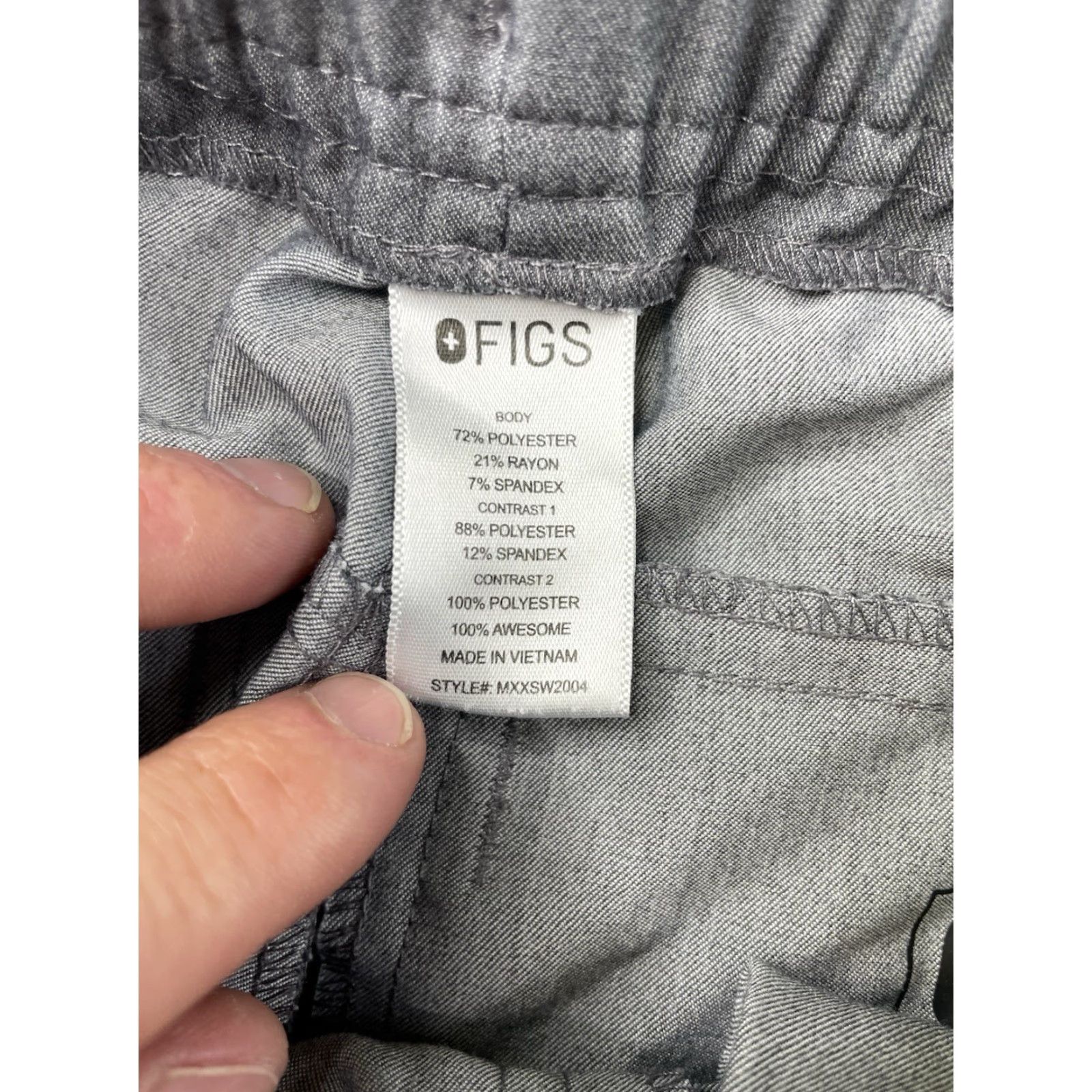 Vintage FIGS Tansen Jogger Scrub Pants Mens S Gray Charcoal 2 Pack Solid Scrubs S Mens Size US 29 - 3 Thumbnail