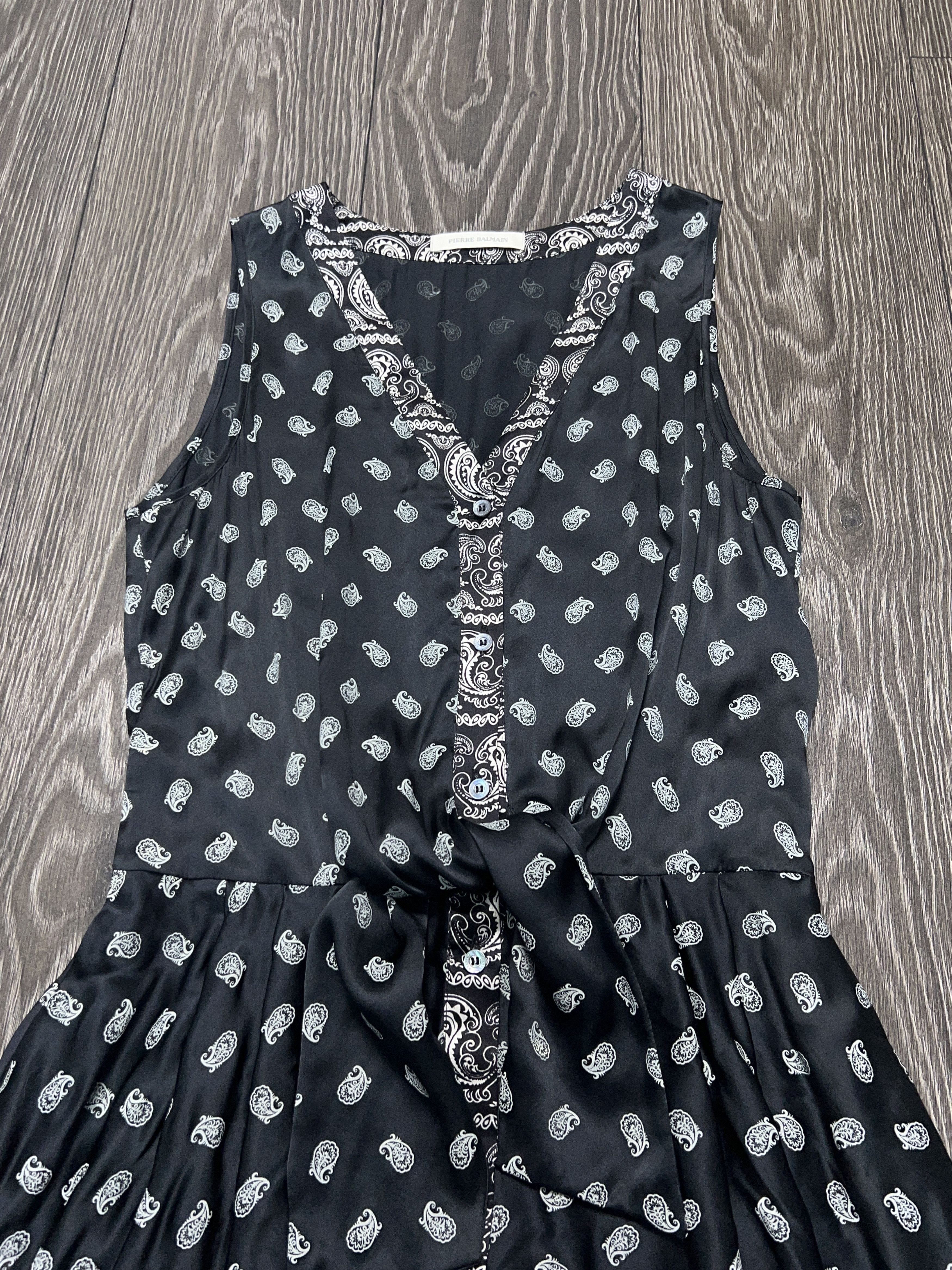 Balmain Paisley Monogram Dress Maxi Silk Sleeveless Size 30 / 44 Size M / US 6-8 / IT 42-44 - 5 Thumbnail