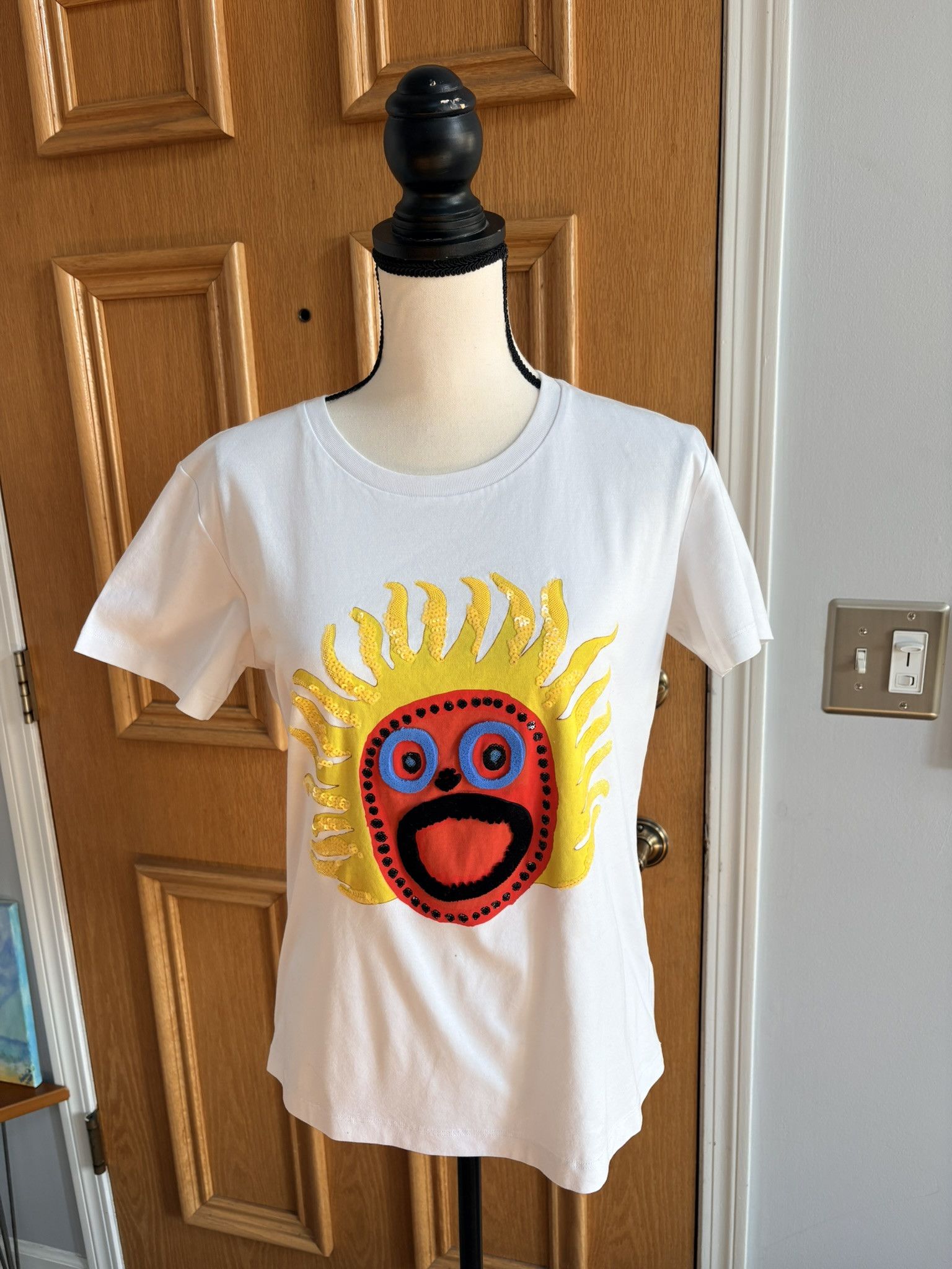 Louis Vuitton × Yayoi Kusama Louis Vuitton x Yayoi Kusama Sun Face T-Shirt White Size L / US 10 / IT 46 - 1 Thumbnail