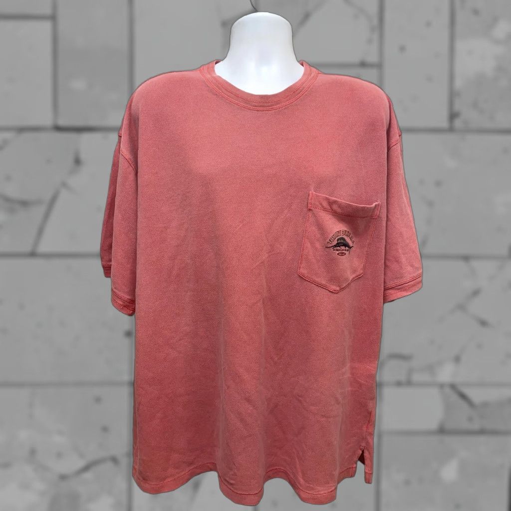 Tommy Bahama Tommy Bahama T-Shirt Red Pocket Tee 100% Cotton Mens XL Size US XL / EU 56 / 4 - 1 Thumbnail