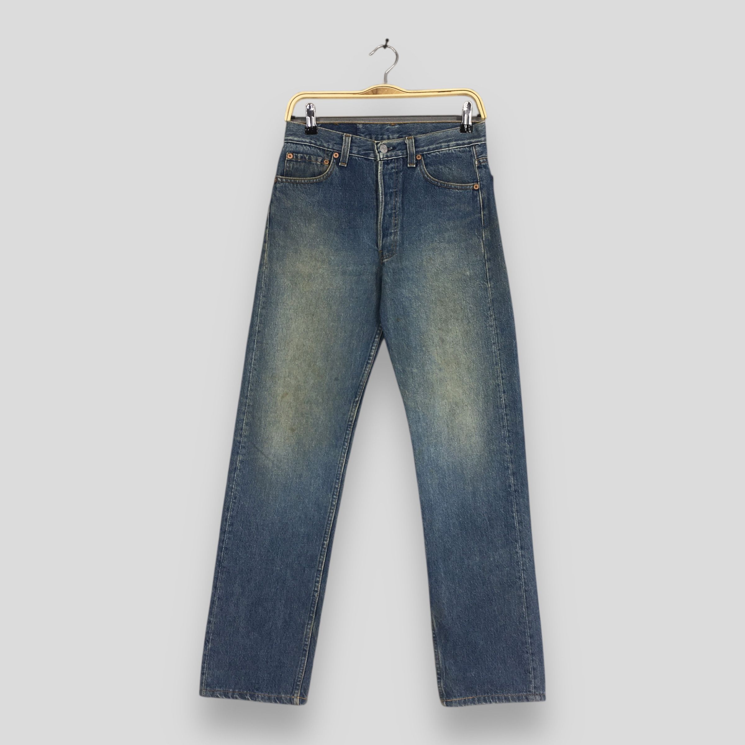 Levi's Size 28x30 Vintage 90s Levi's 501 Straight Leg Jeans S502 Size US 28 / EU 44 - 1 Thumbnail