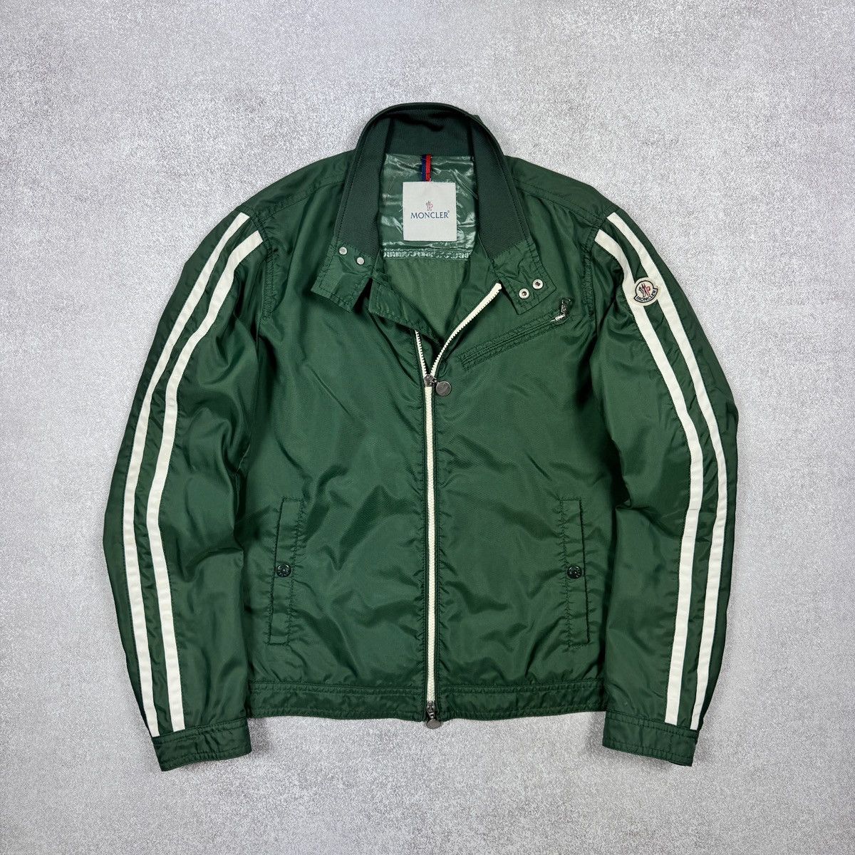 Moncler Men`s Moncler Emile Green Nylon Bomber Jacket Size 2 / M Size US M / EU 48-50 / 2 - 1 Thumbnail