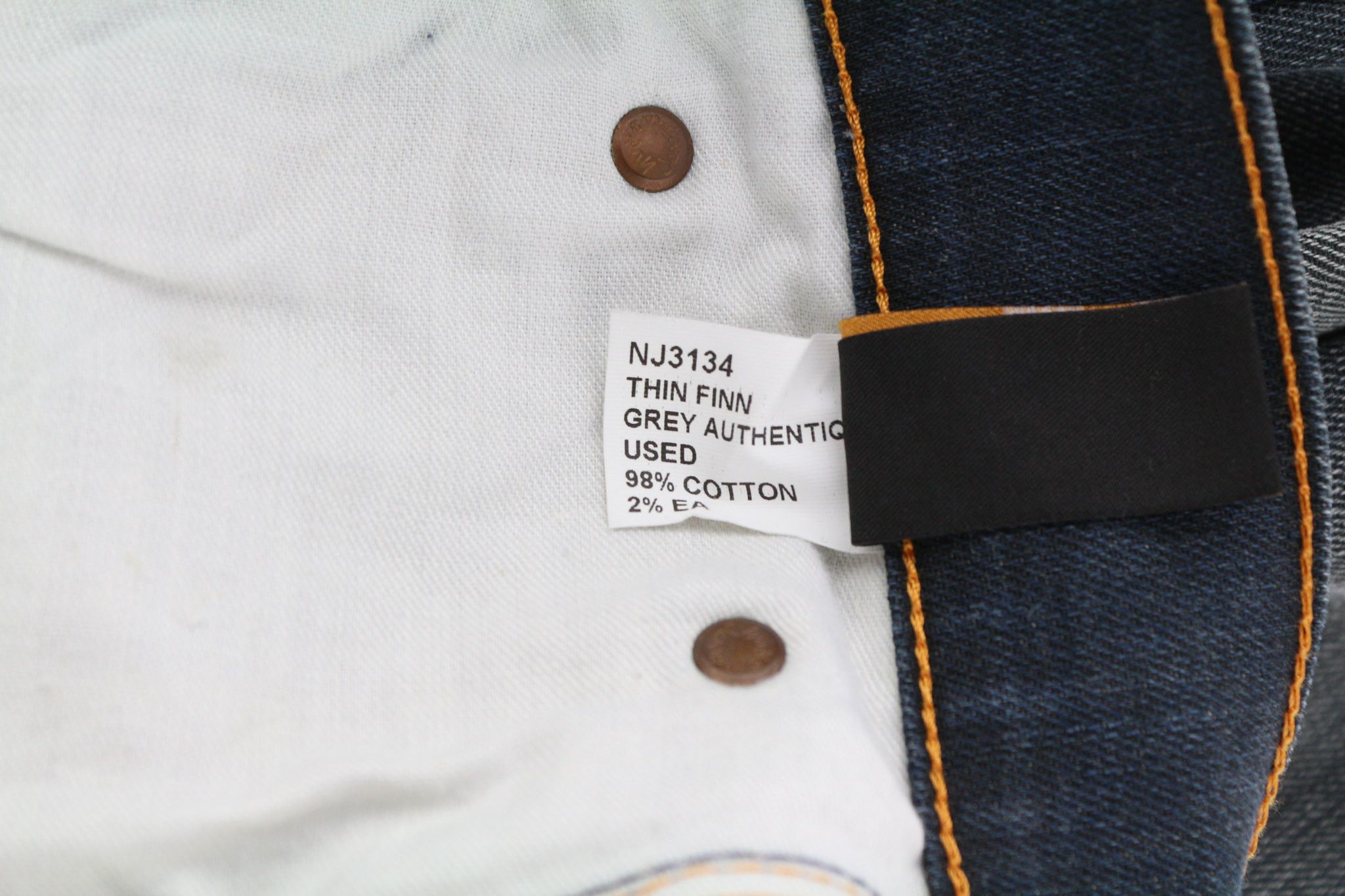 Nudie Jeans THIN FINN GREY AUTHENTIQUE USED W30/L32 Cotton Jeans 80422 Size US 30 / EU 46 - 7 Thumbnail