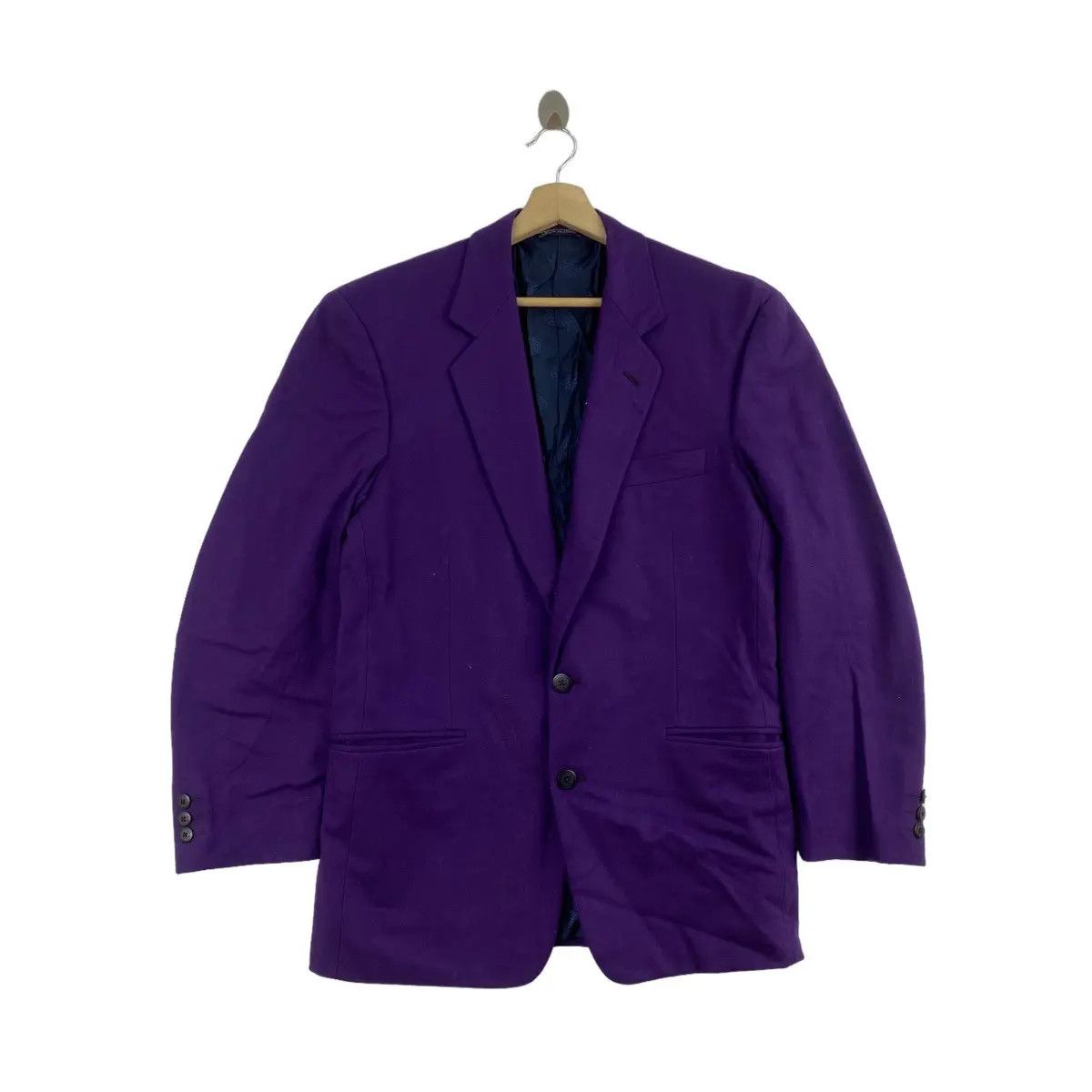 GianMarco Venturi Vtg GIAN MARCO VENTURI Made In Italy Purple Blazer 2 Button Size 40R - 1 Thumbnail