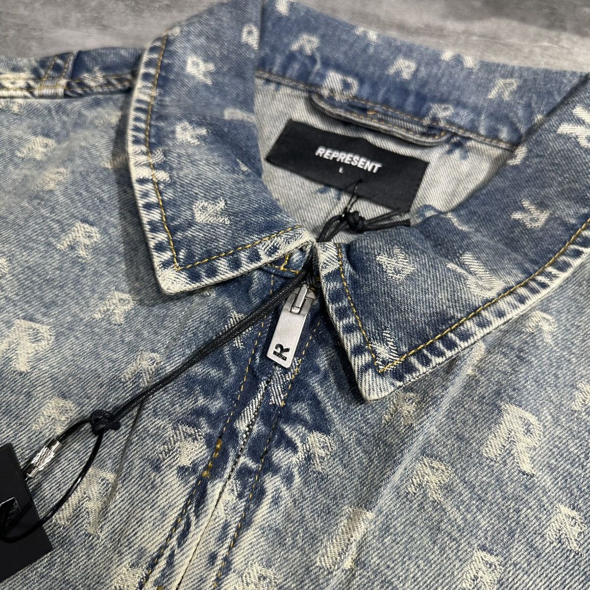 Represent Clo. Represent R4 Stone Wash Monogram Denim Jacket Size US L / EU 52-54 / 3 - 3 Thumbnail