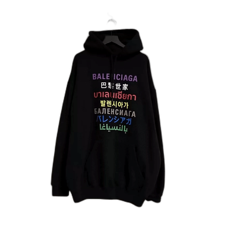 Balenciaga Balenciaga Multilingual Hoodie with Colorful Text-2505 Size US S / EU 44-46 / 1 - 1 Thumbnail