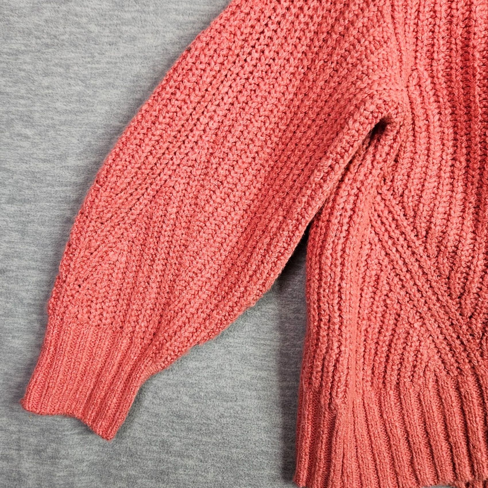 Anthropologie Anthropologie Women Sweater XXS Pink Chunky Knit Turtleneck Cozy Size XXS / US 00 / IT 34 - 4 Thumbnail