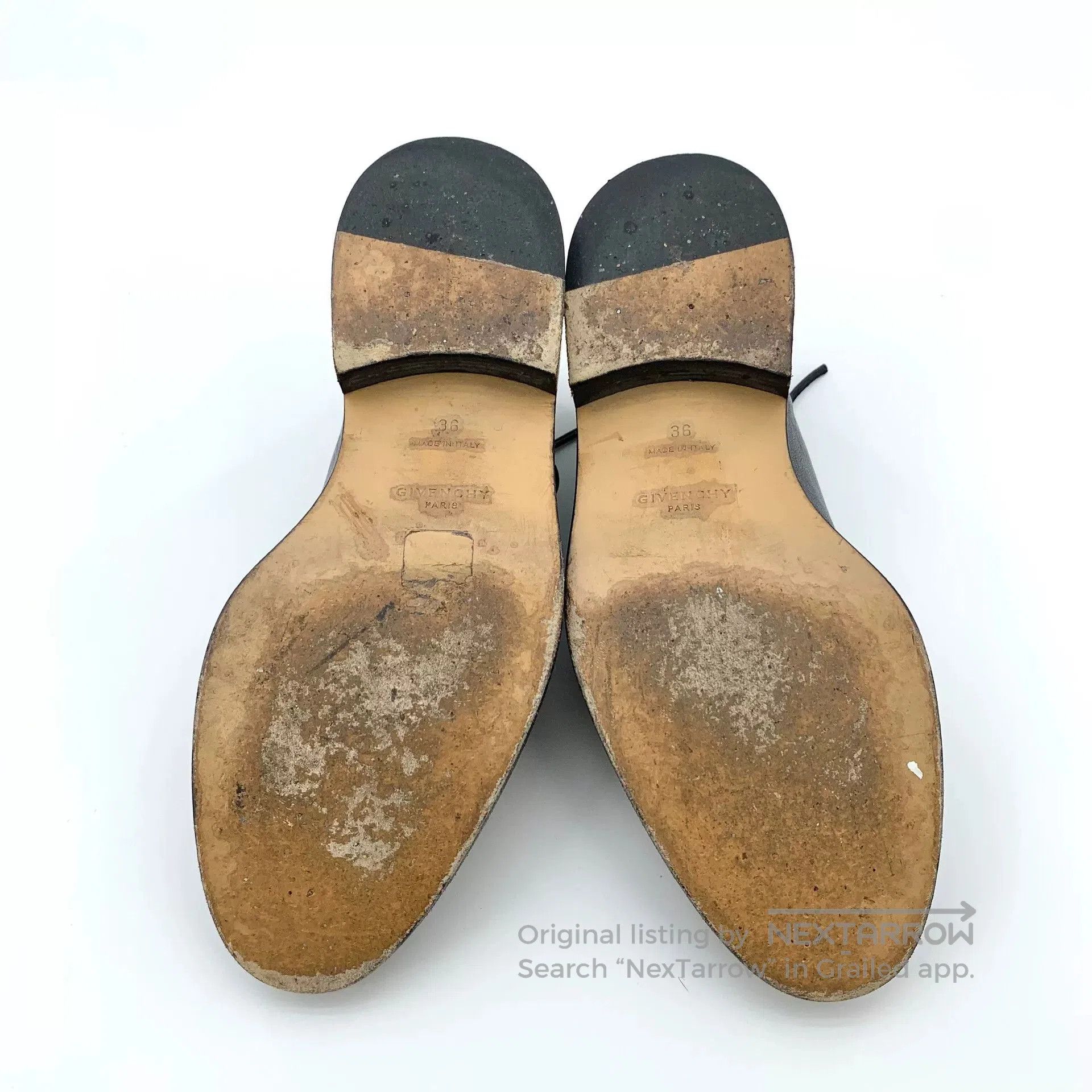 Givenchy Givenchy Black Lace-Up Derby Flats. Size US 5 / IT 35 - 5 Thumbnail