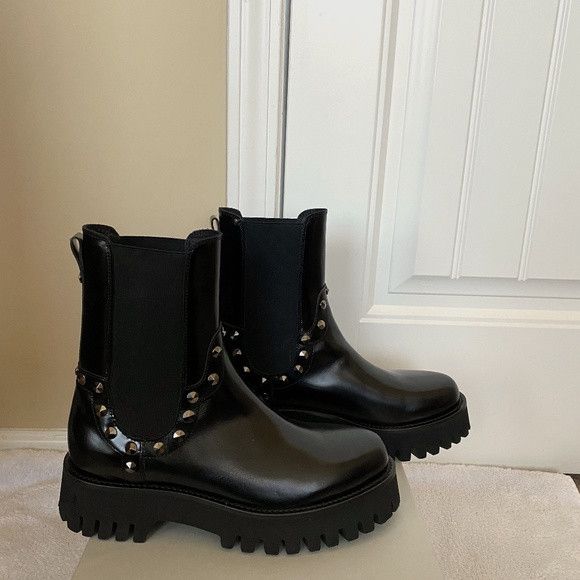 Casadei Casadei Stud-embellished Platform Boots Size US 8 / IT 38 - 1 Thumbnail