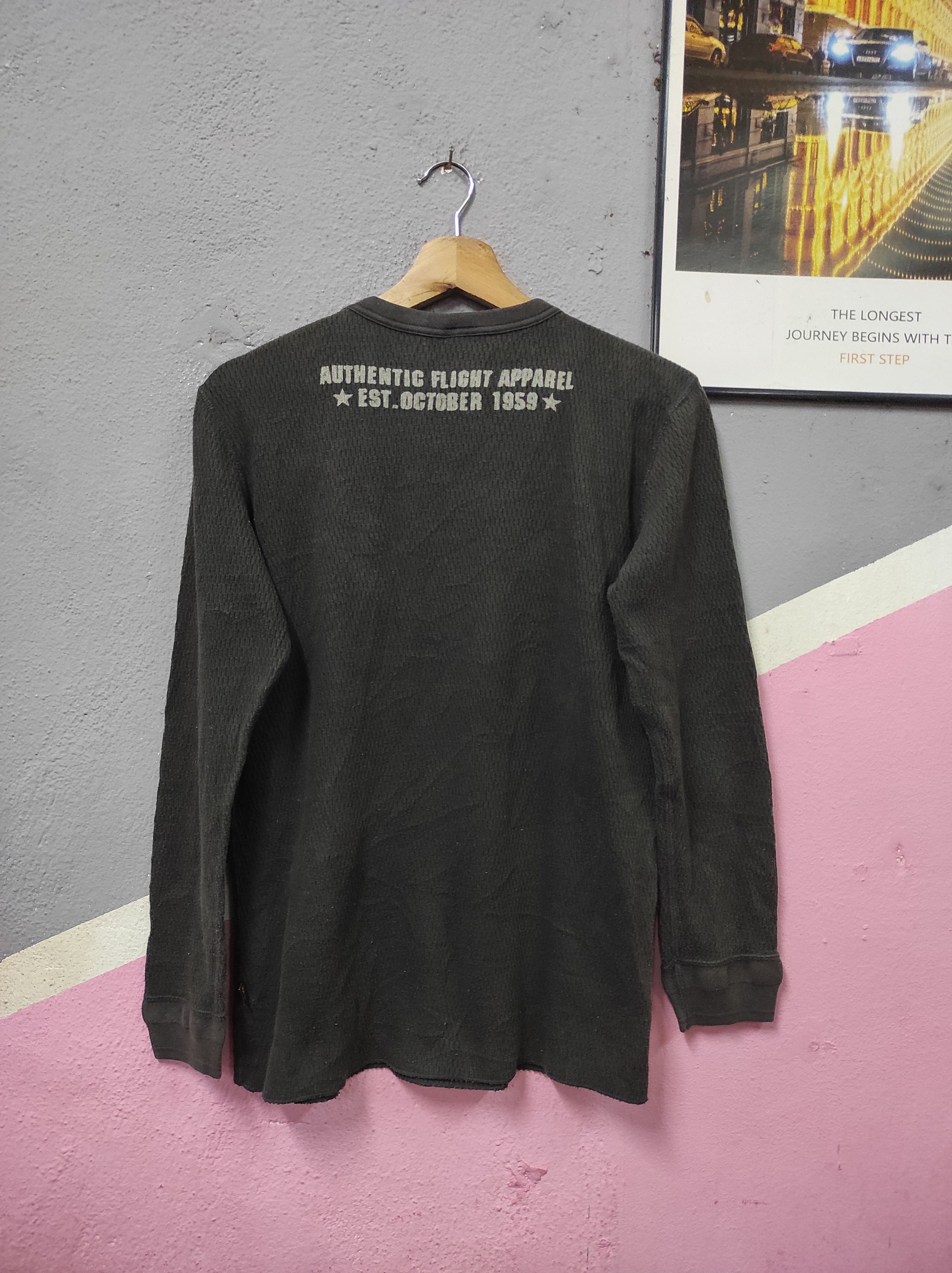 Alpha Industries × Buzz Rickson's ALPHA INDUSTRIES BIG LOGO LONGSLEEVE T-SHIRT Size US M / EU 48-50 / 2 - 3 Thumbnail