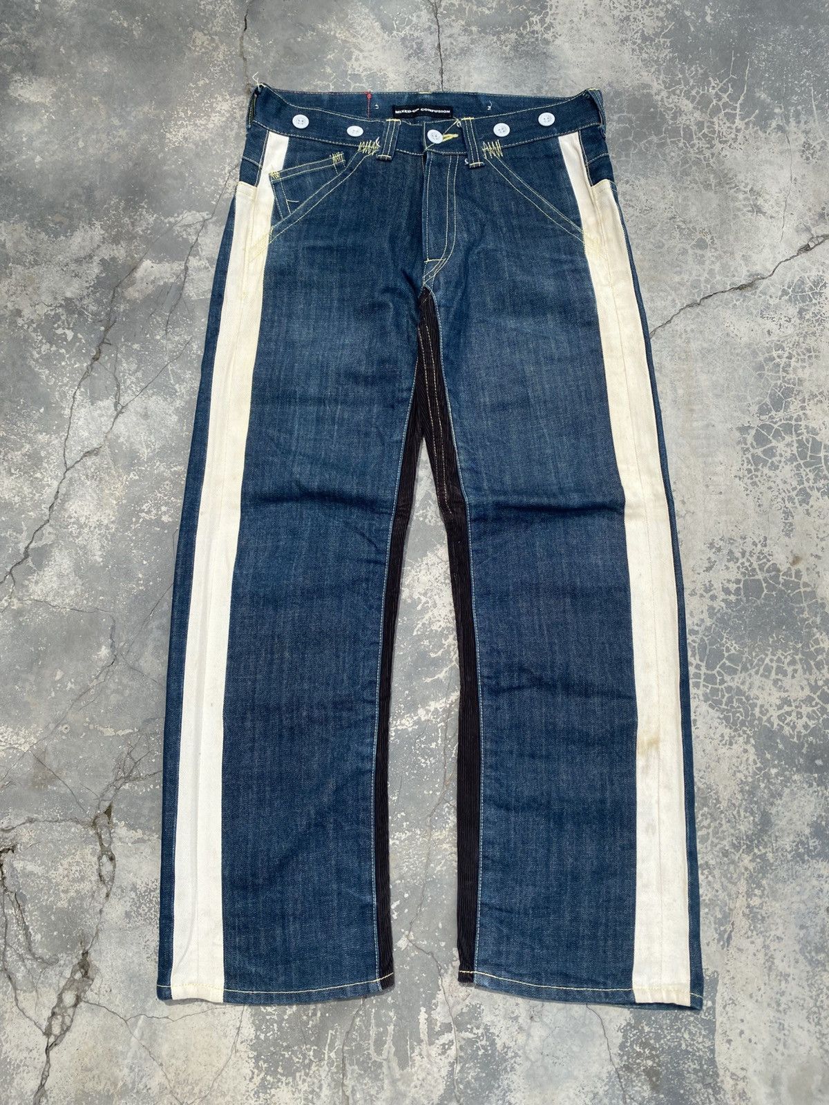 Japanese Brand MIXED UP CONFUSION Hybrid Jeans Size US 33 - 1 Thumbnail