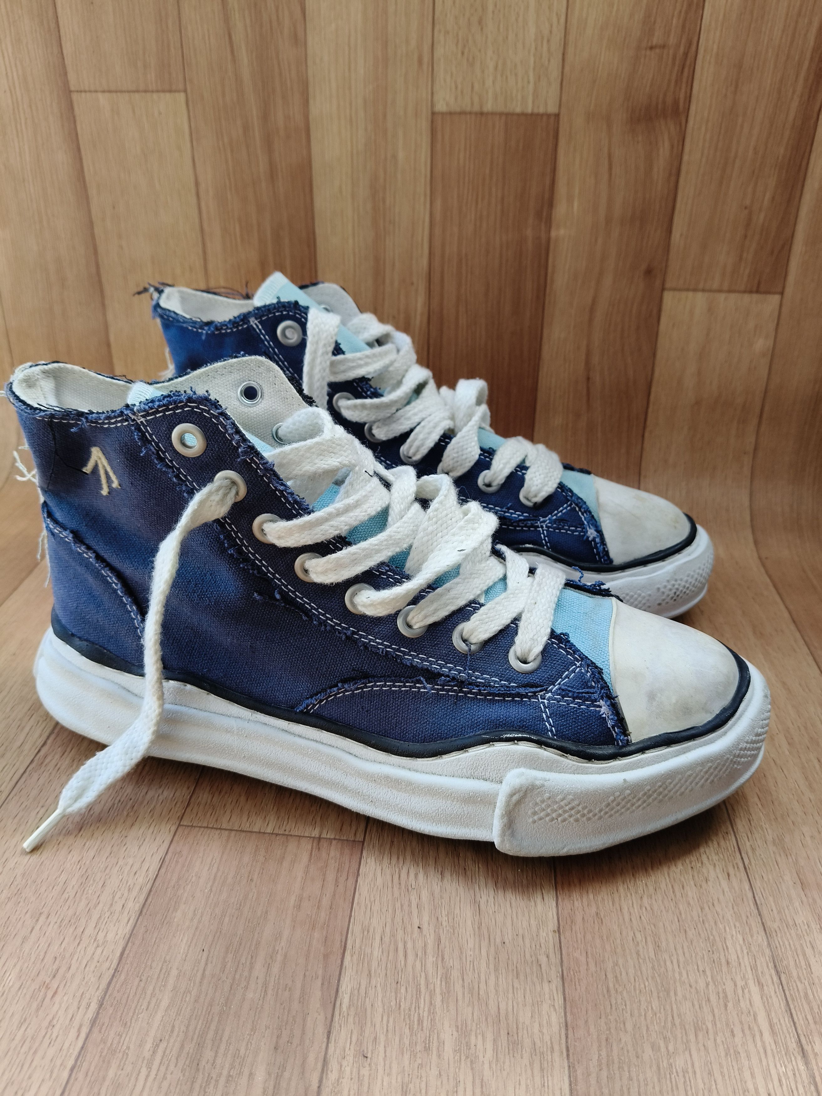 Maison MIHARA YASUHIRO × Nigel Cabourn Melted sole distressed high top sneakers Size US 9 / EU 42 - 10 Thumbnail