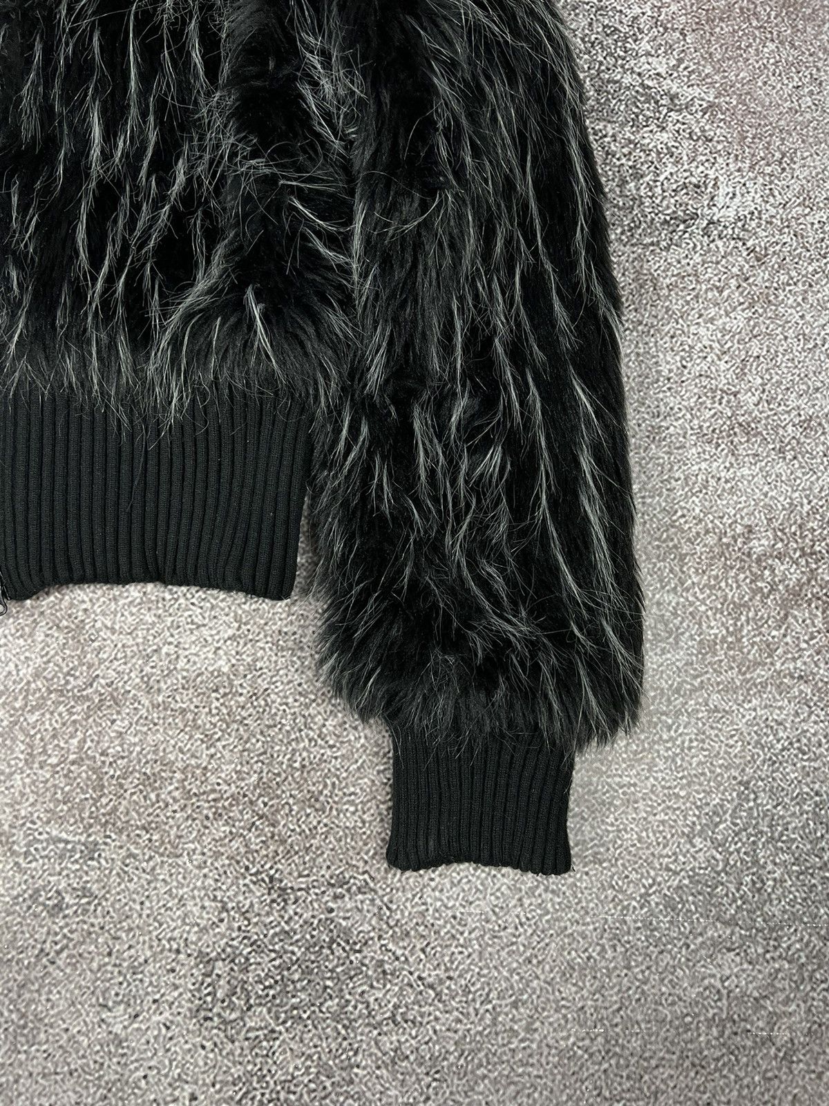 Opium Hairy Faux Fur y2k boxy fit Cropped women's jacket