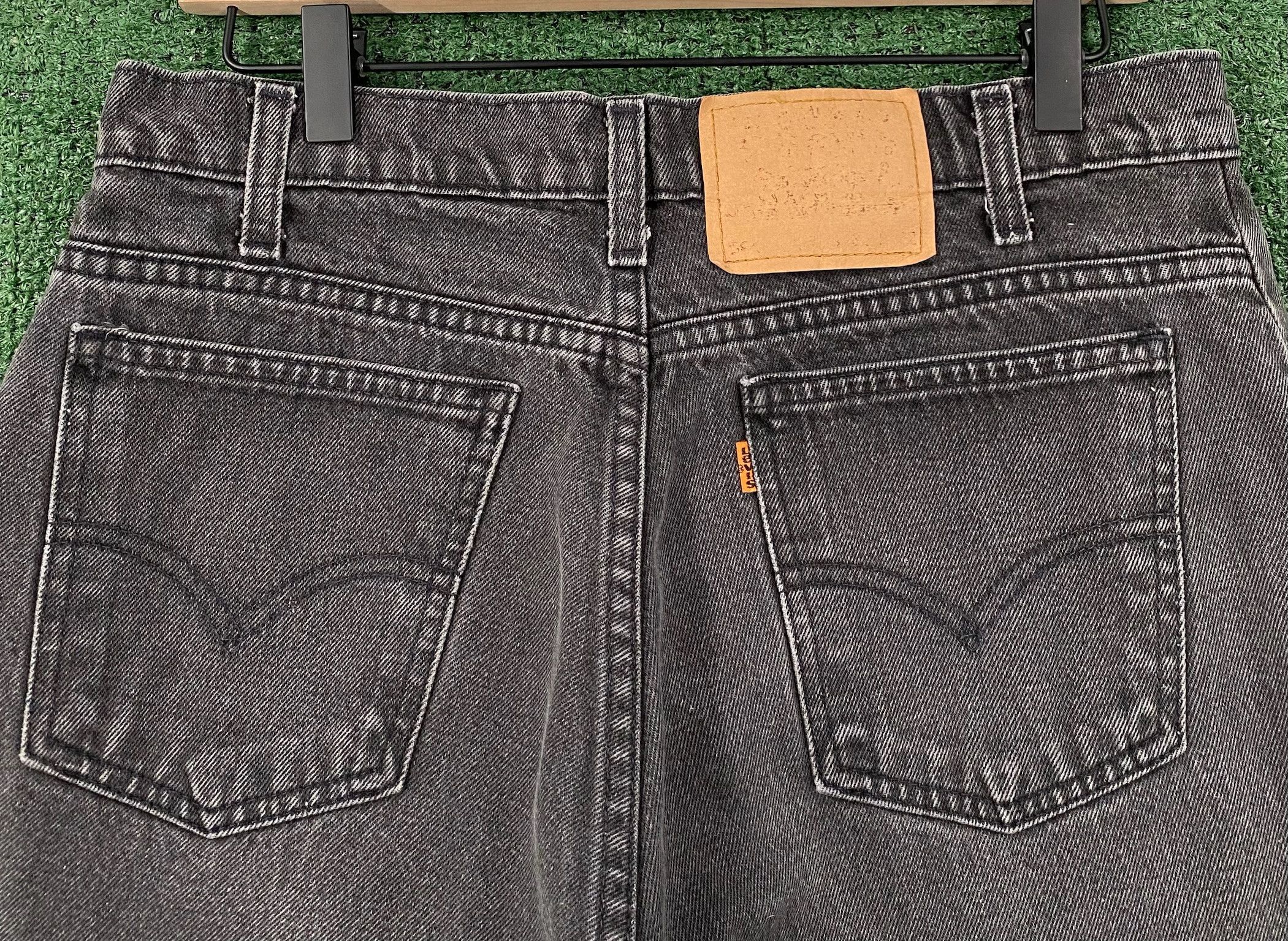 Levi's 90’s Levi's 550 Orange Tab Faded Black Denim Jeans 30”x 32” Size US 30 / EU 46 - 4 Thumbnail