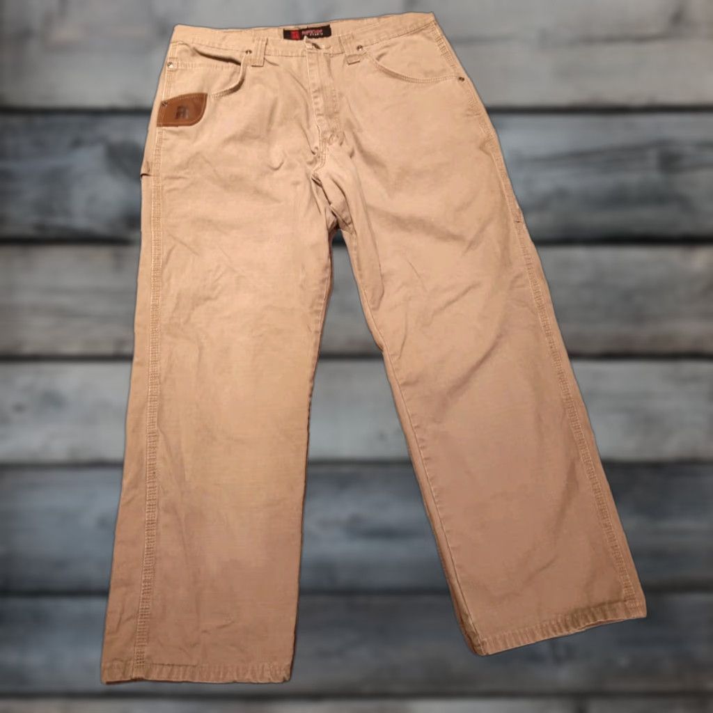 Wrangler VINTAGE Wrangler RIGGS Workwear Pants Men Size 36x30 Brown Canvas Carpenter Work Leg Style Size US 36 / EU 52 - 1 Thumbnail
