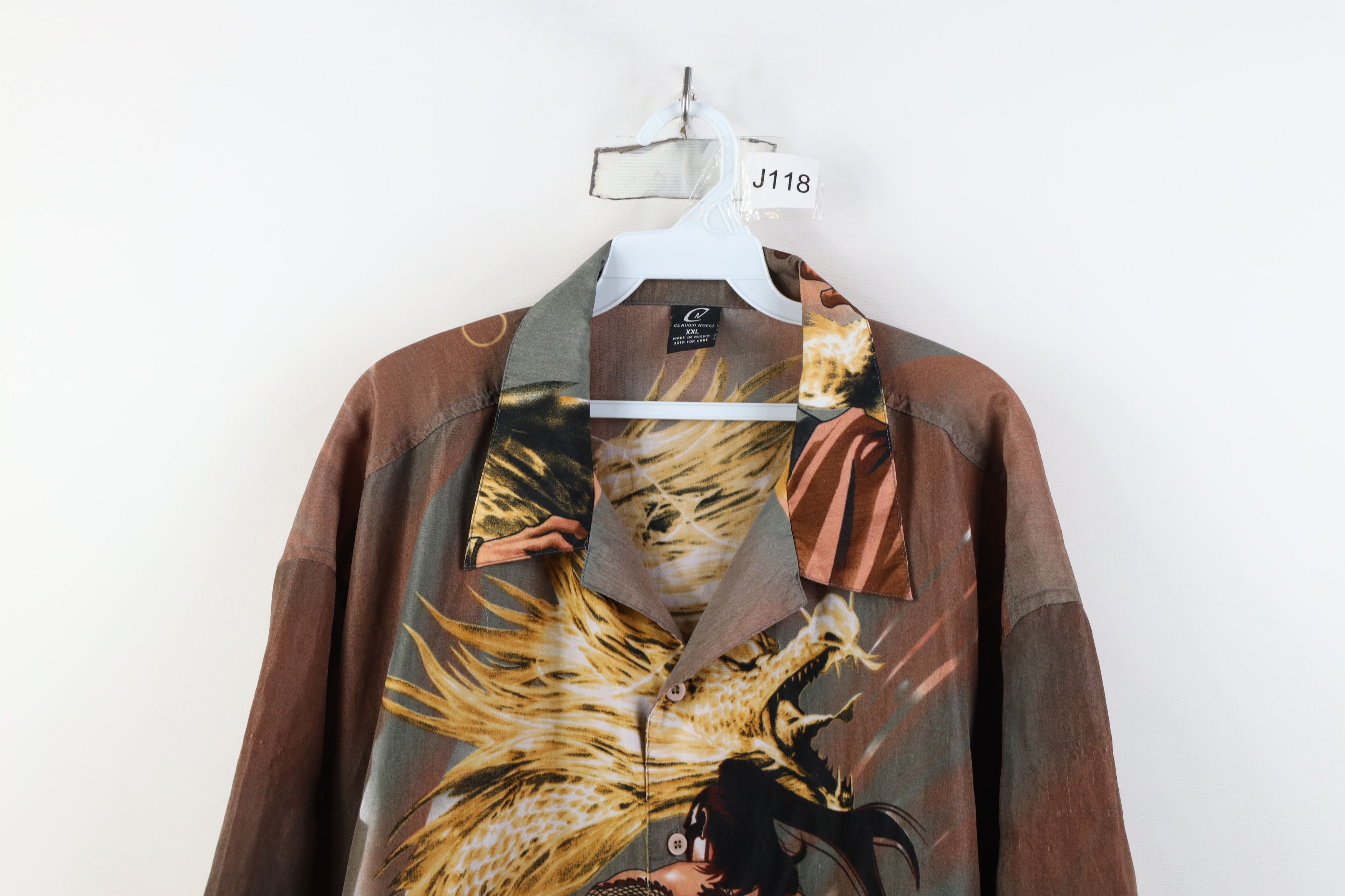 Vintage Vintage 90s Y2K Streetwear Tekken Warrior Dragon Shirt Size US XXL / EU 58 / 5 - 2 Thumbnail