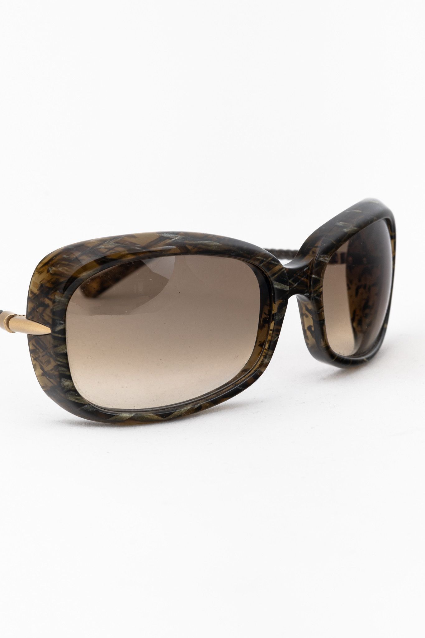 Bottega Veneta Bottega Veneta BV 92/S Braided-Leather Rectangle Sunglasses Size ONE SIZE - 5 Thumbnail