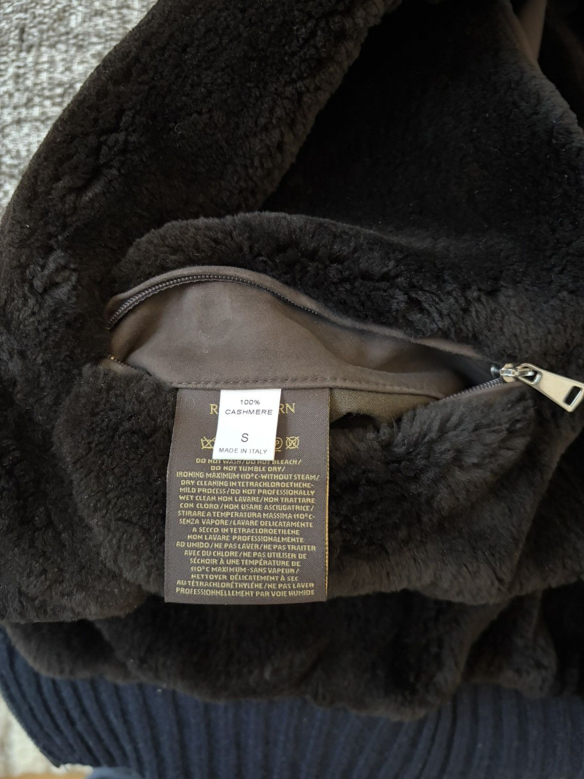 Other Rose & Born - Fur Lined Cashmere Blouson Navy Size US M / EU 48-50 / 2 - 5 Thumbnail