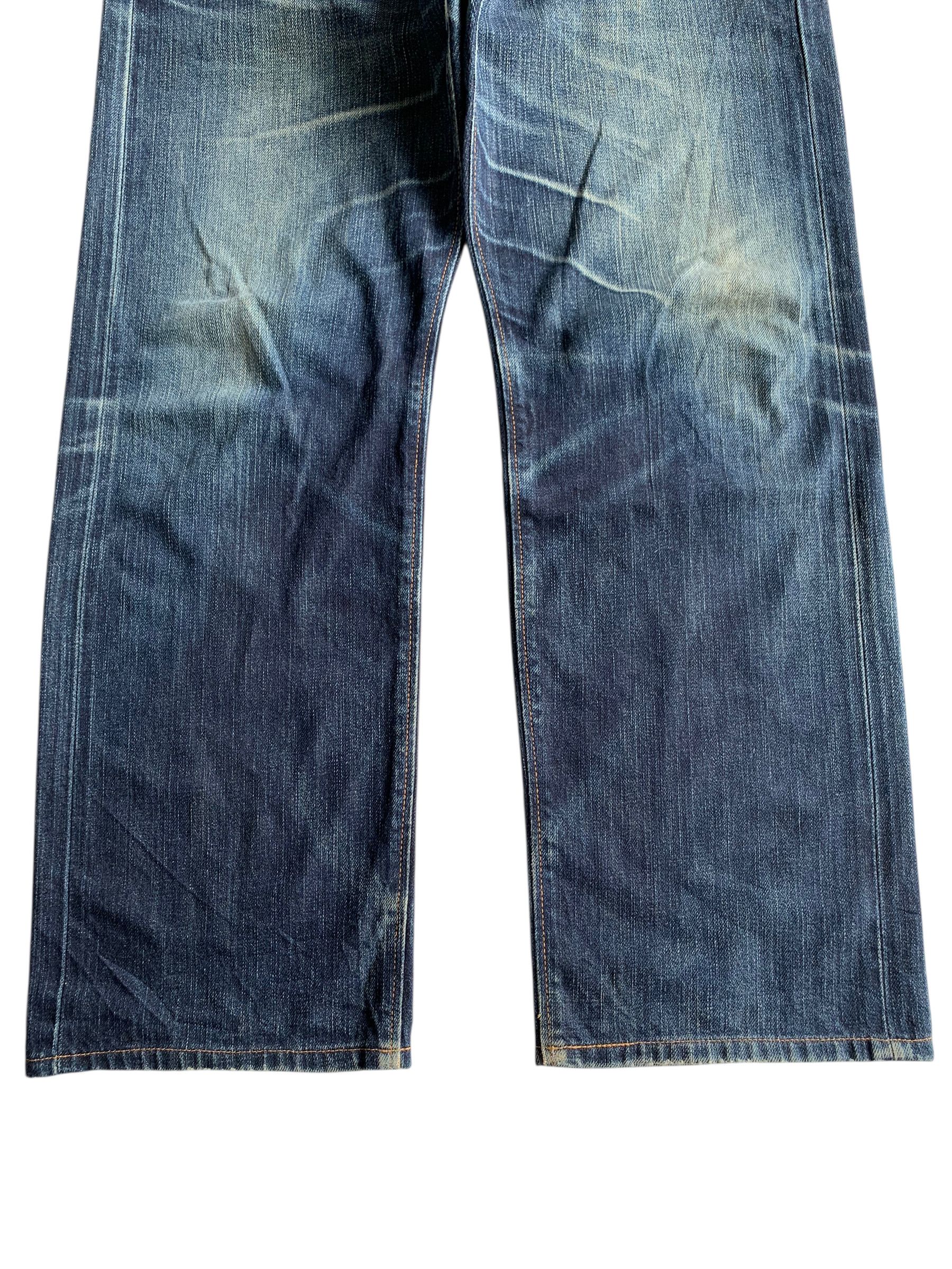 Kapital EDWIN SELVEDGE 505zx FADED &RUSTY DISTRESSED DENIM Size US 33 - 9 Thumbnail