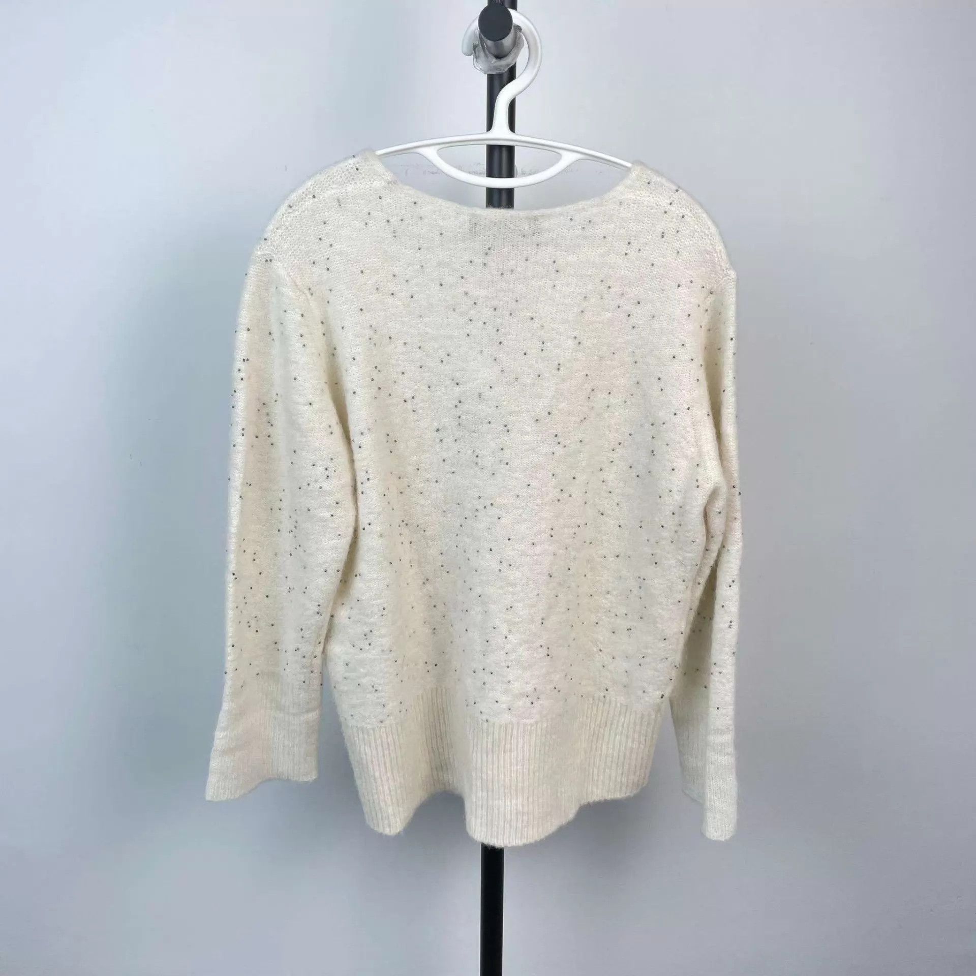 Max Mara Maxmara 95 New Beaded Knit Sweater 175/96A Size XL / US 12-14 / IT 48-50 - 2 Thumbnail
