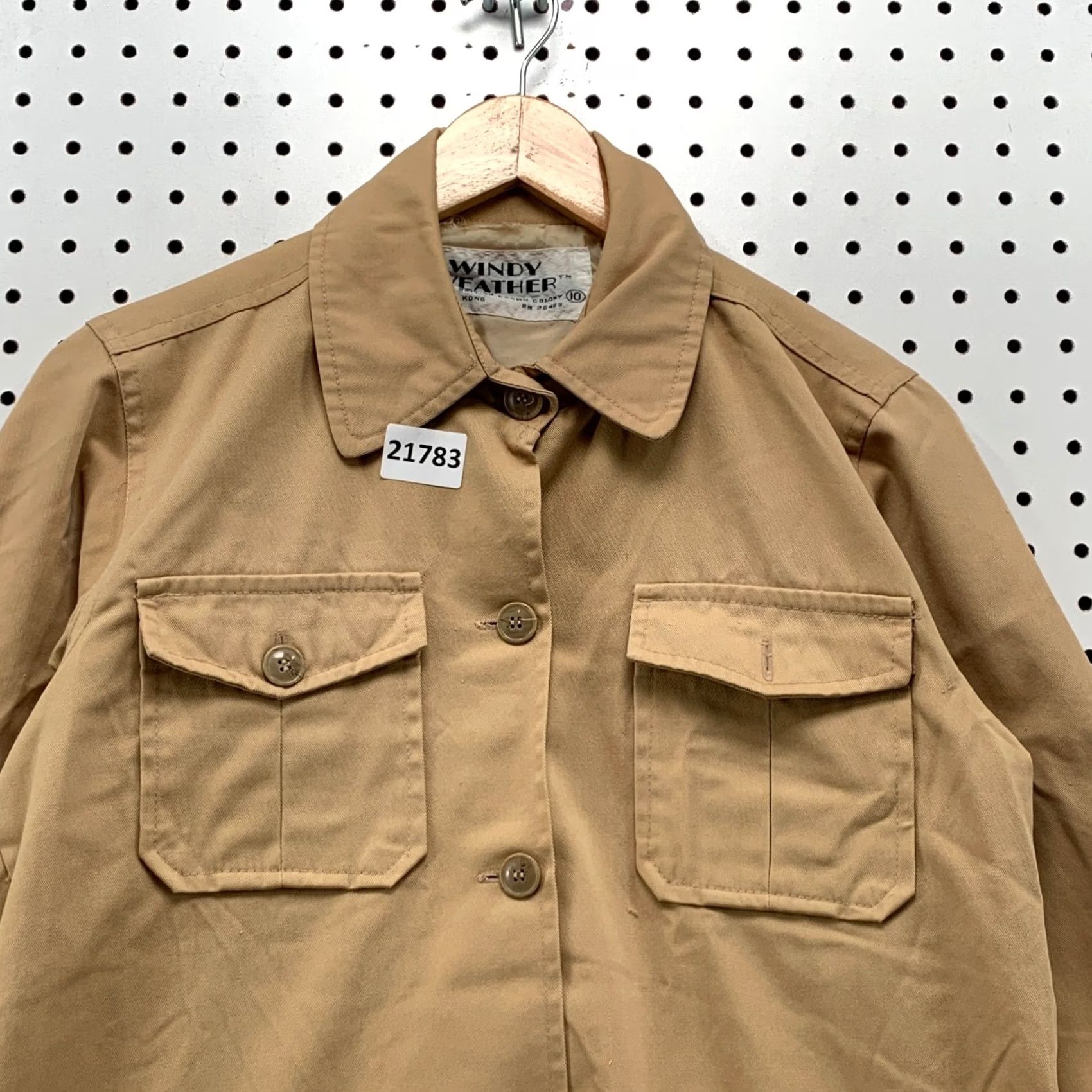 Vintage VINTAGE Windy Weather Womens Button Coat Overcoat 19x28 Made In UK Brown Windy Weather Womens Coat 1940s 50s 60s Mens Womens Girls Size L / US 10 / IT 46 - 6 Thumbnail