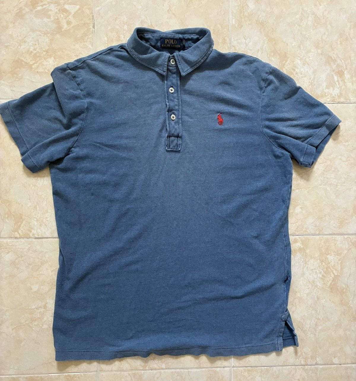 Polo Ralph Lauren Vintage Ralph Lauren Indigo Wash Polo Size US L / EU 52-54 / 3 - 1 Thumbnail