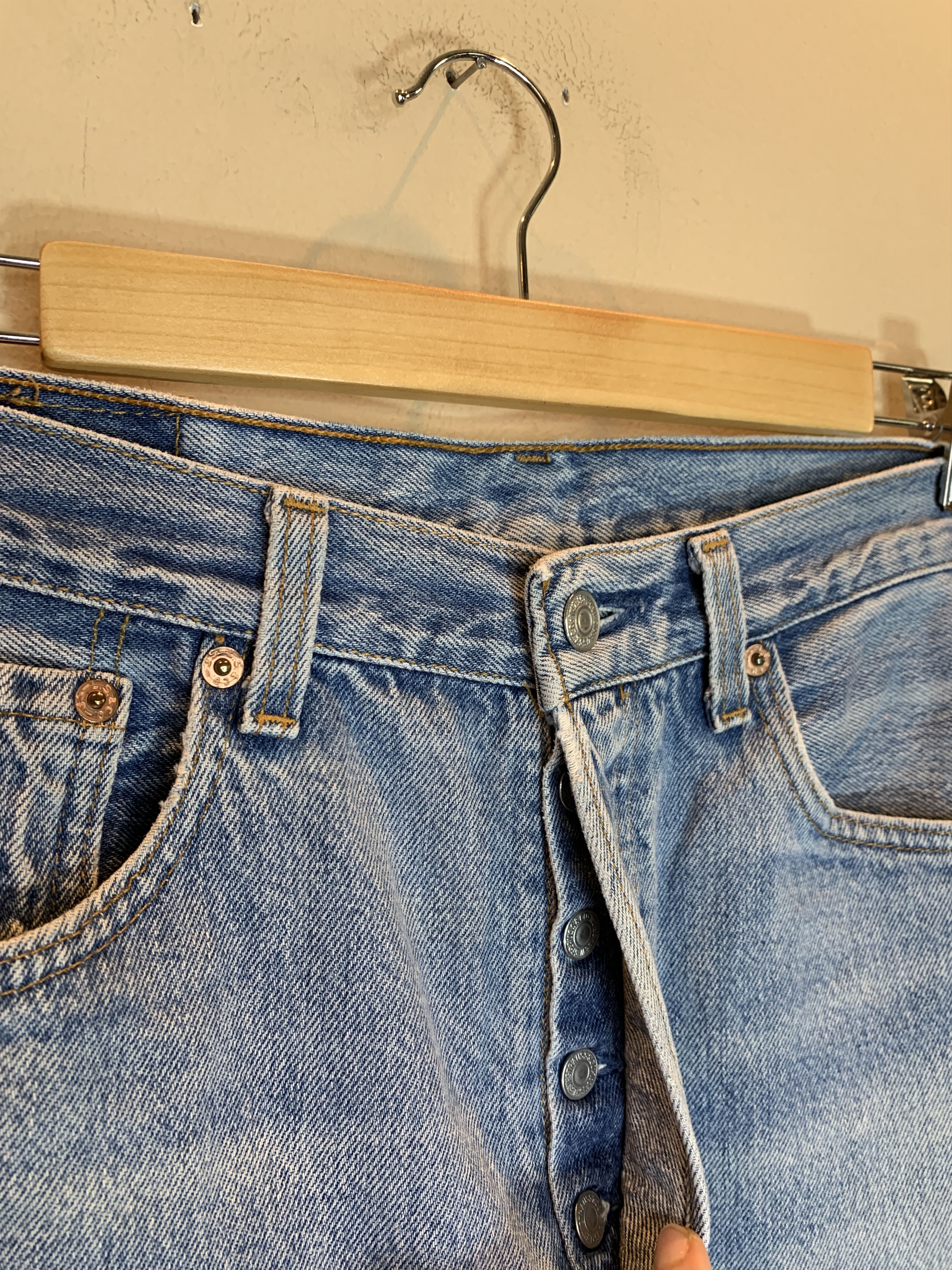 Levi's *RARE* Vintage 90’s Levi’s USA-Made 501 Denim Faded Jeans 32 Size US 32 / EU 48 - 6 Thumbnail